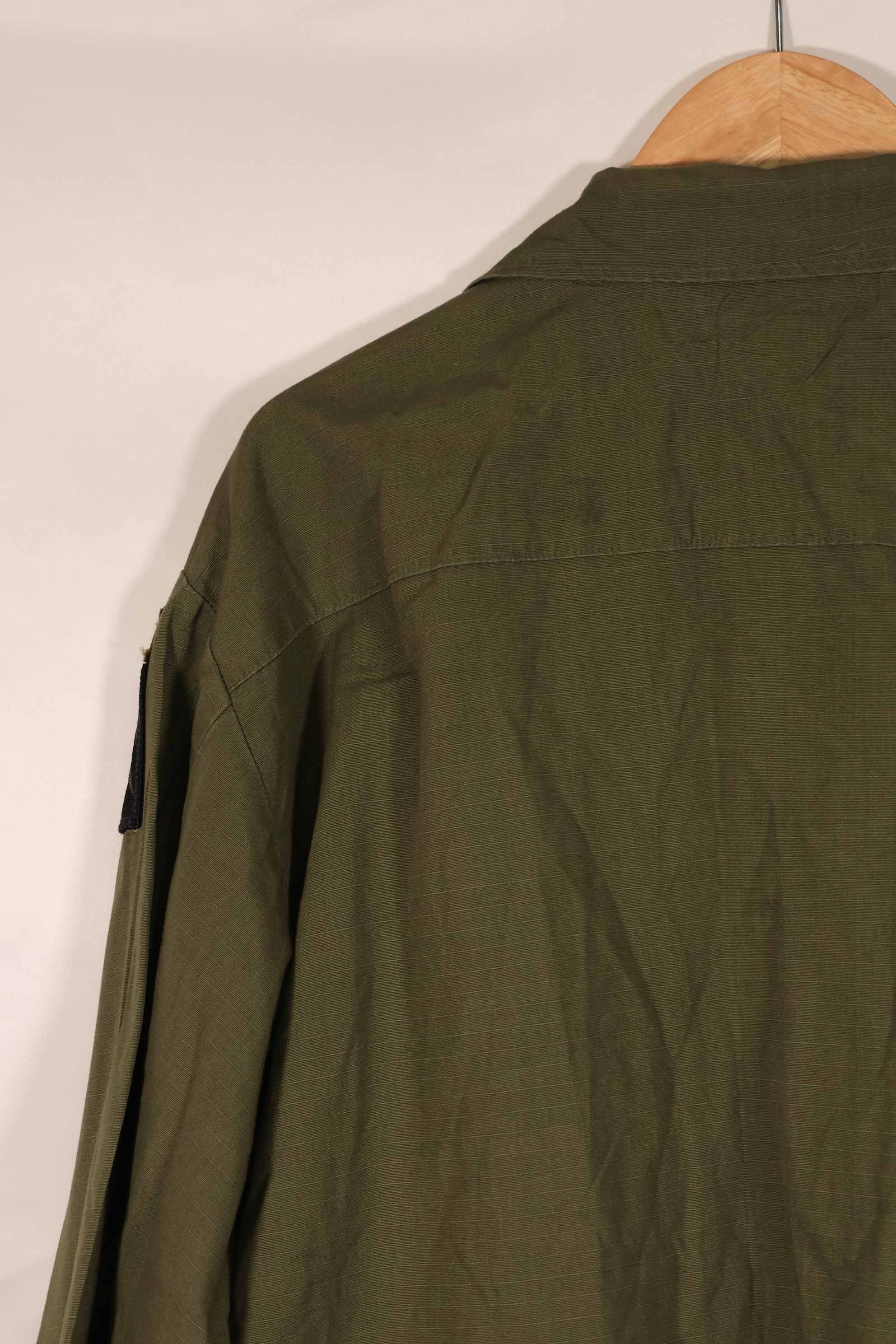 Real 1969 4th Model Jungle Fatigue Jacket L-L with Army patch, used.