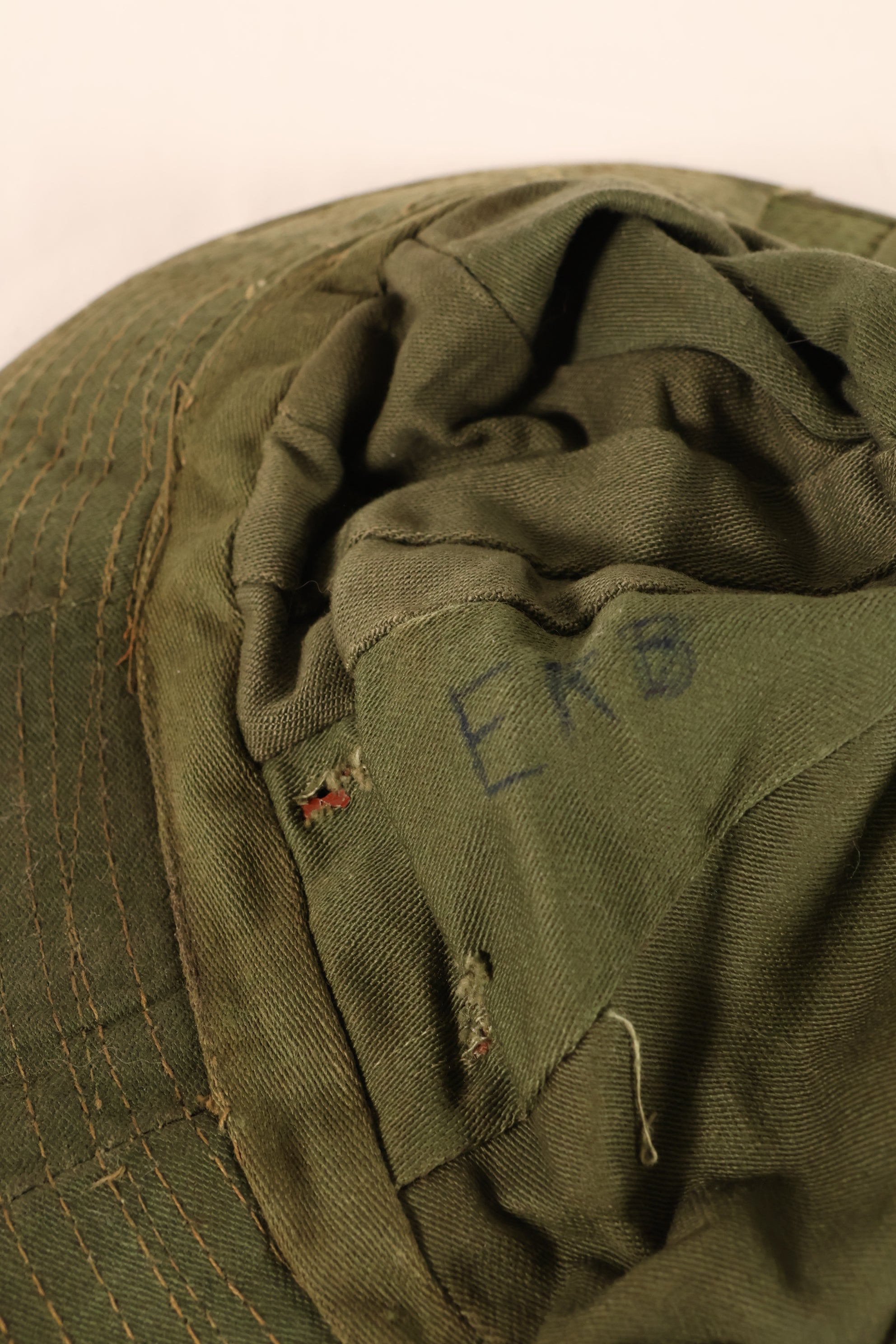 Authentic Fabric: South Vietnamese Marine Corps (VNMC) 3rd Pattern Transition-Period Fabric, Tiger Stripe Boonie Hat Replica
