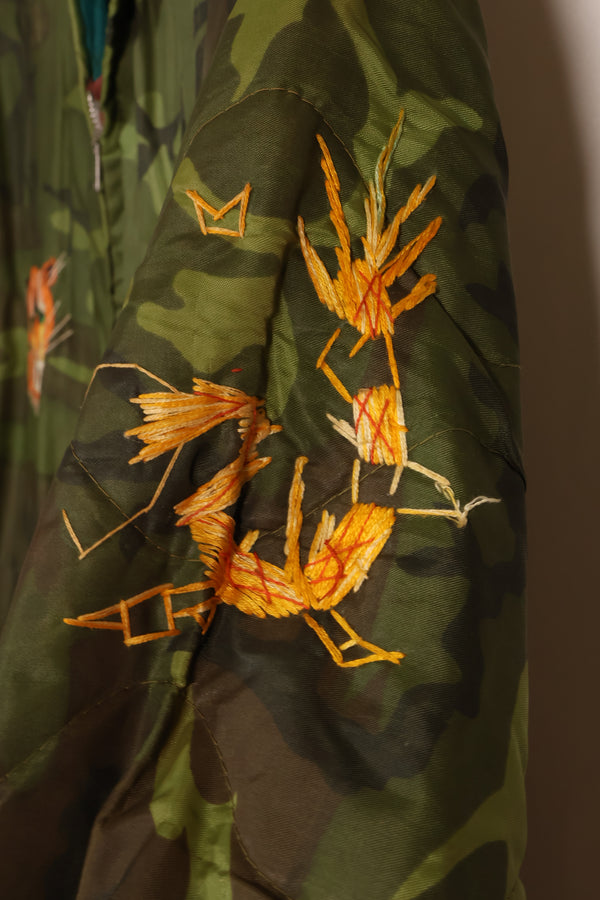 1970-71 large size Vietnam War camouflage poncho tour jacket DA NANG used