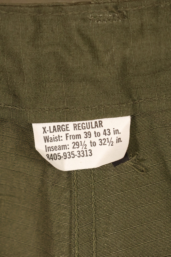1969 Contract X-L-R 4th Model Ripstop Fabric Jungle Fatigue Pants—Virtually Unused