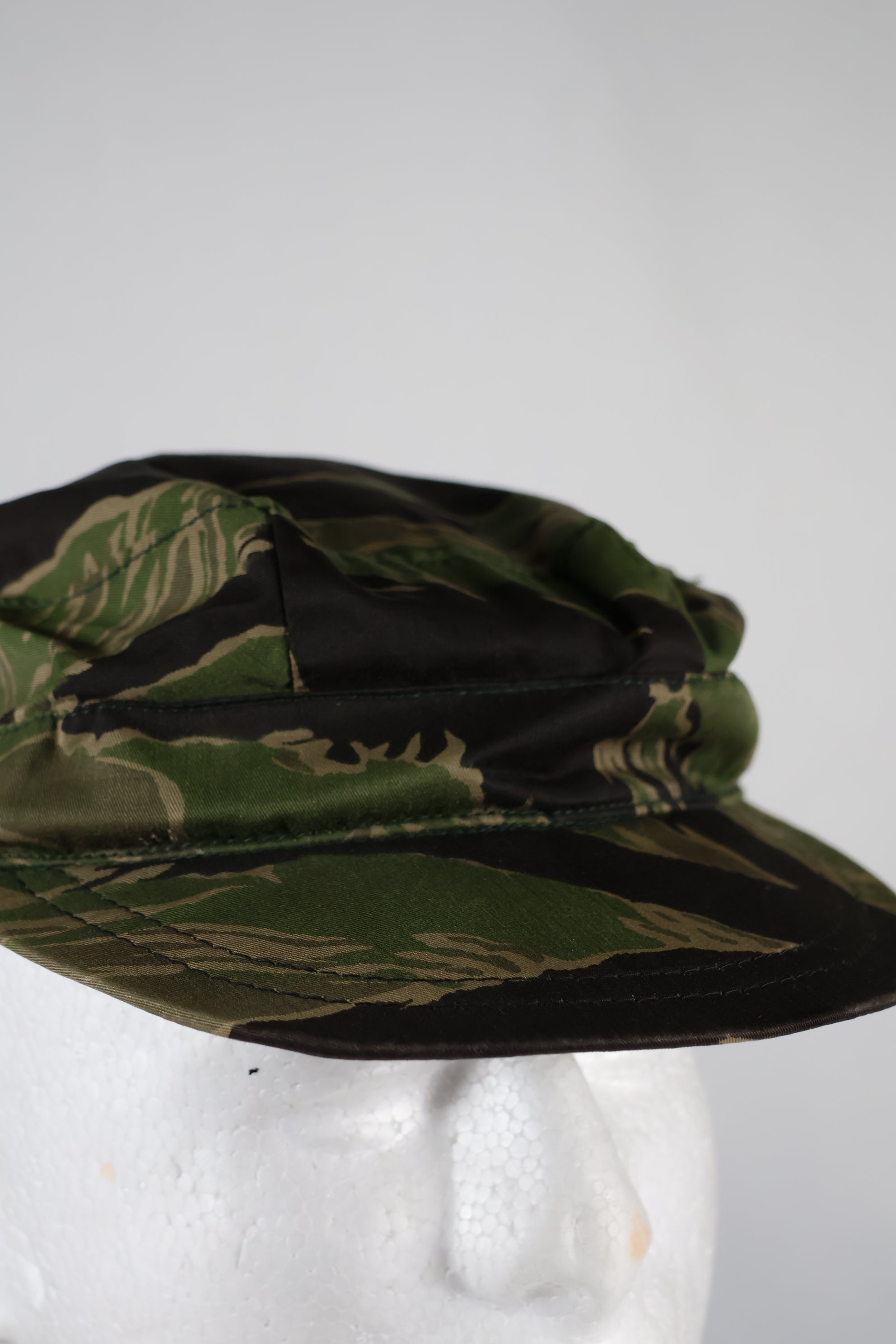 Real Okinawa Tiger Tiger Stripe CIDG Patrol Cap Long Neck Flap Used