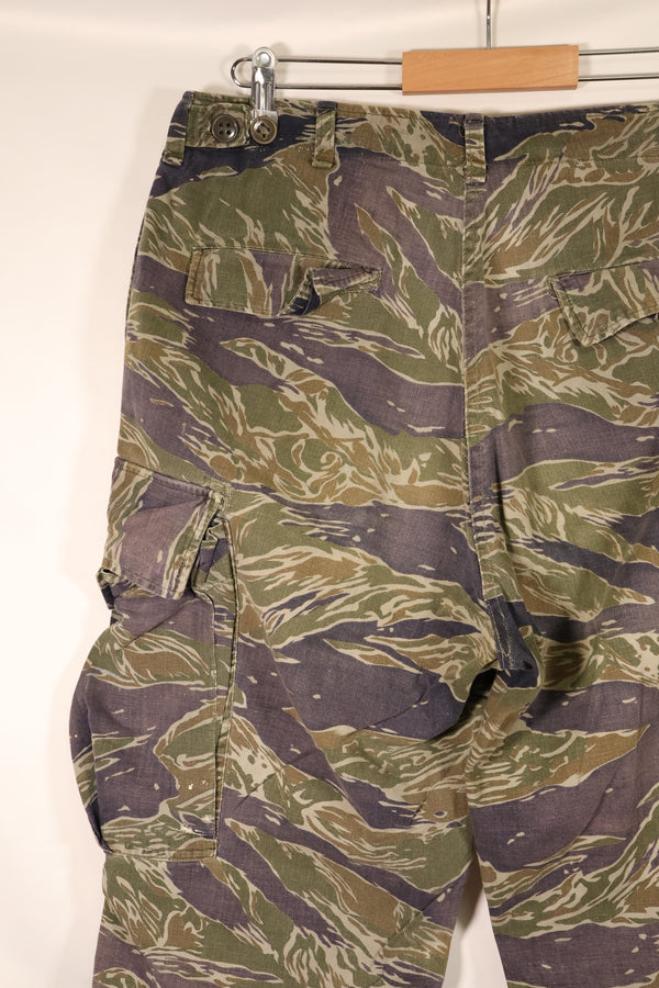 Estimated circa 1966; Privately sourced; Silver Tiger pattern; Tiger stripes; 2nd Model fatigue pants cut; Used