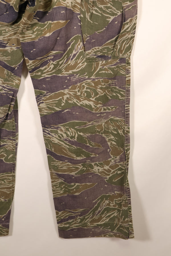Estimated circa 1966; Privately sourced; Silver Tiger pattern; Tiger stripes; 2nd Model fatigue pants cut; Used