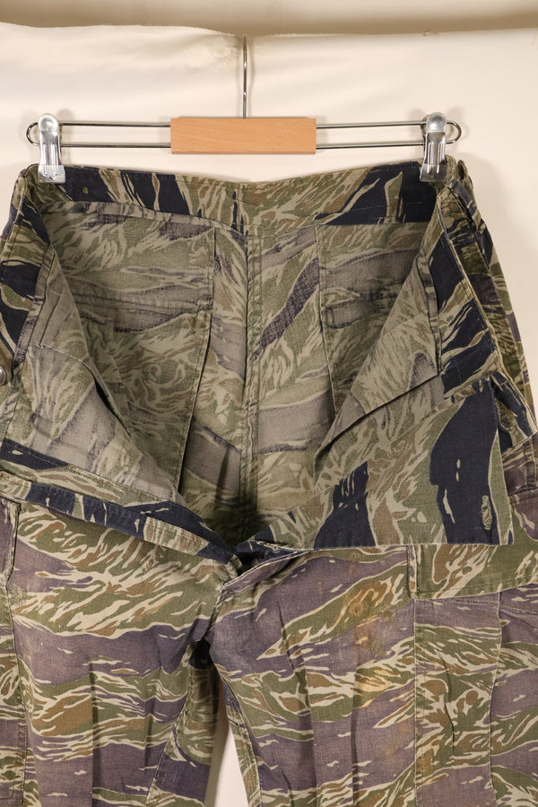 Estimated circa 1966; Privately sourced; Silver Tiger pattern; Tiger stripes; 2nd Model fatigue pants cut; Used
