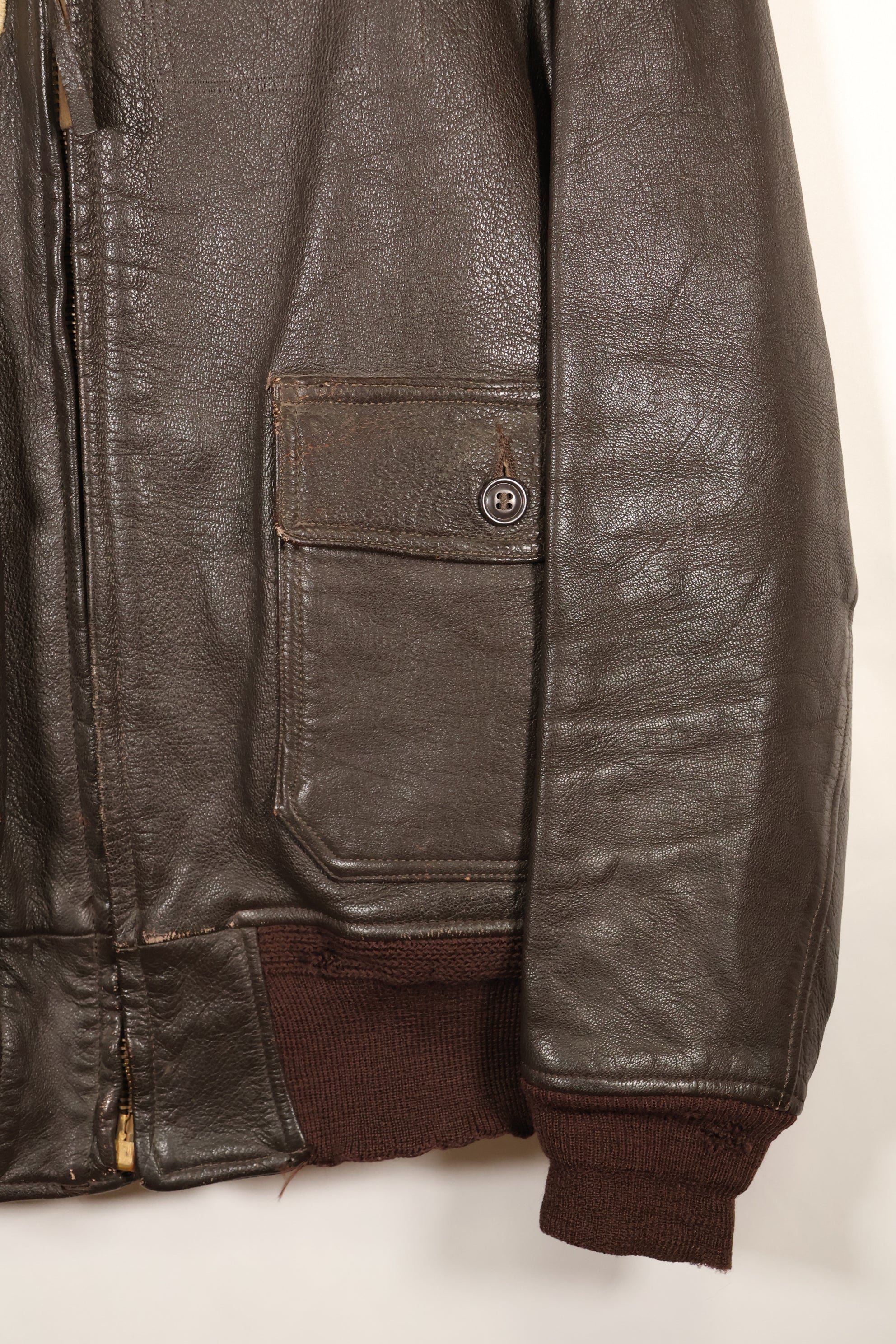 1960年代ロット　サイズ42　アメリカ海軍　G-1　フライトジャケット　Submarine Squadron Sixteen パッチ付き　中古品