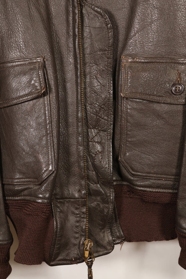 1960年代ロット　サイズ42　アメリカ海軍　G-1　フライトジャケット　Submarine Squadron Sixteen パッチ付き　中古品