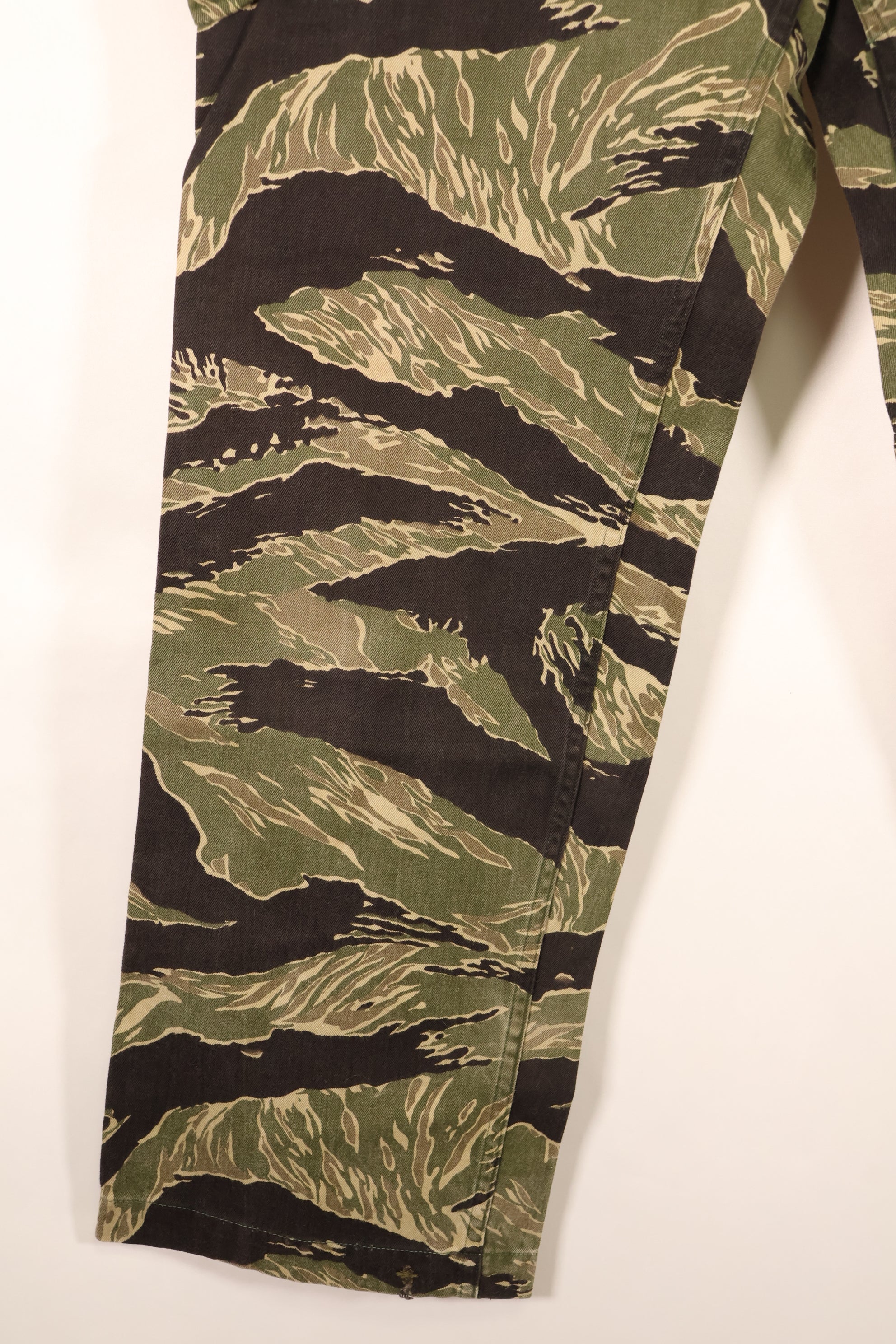 Circa 1965–66; Estimated A-L; Okinawa Tiger Pattern; Tiger Stripe; Pants; Asian Cut; JWD; Used