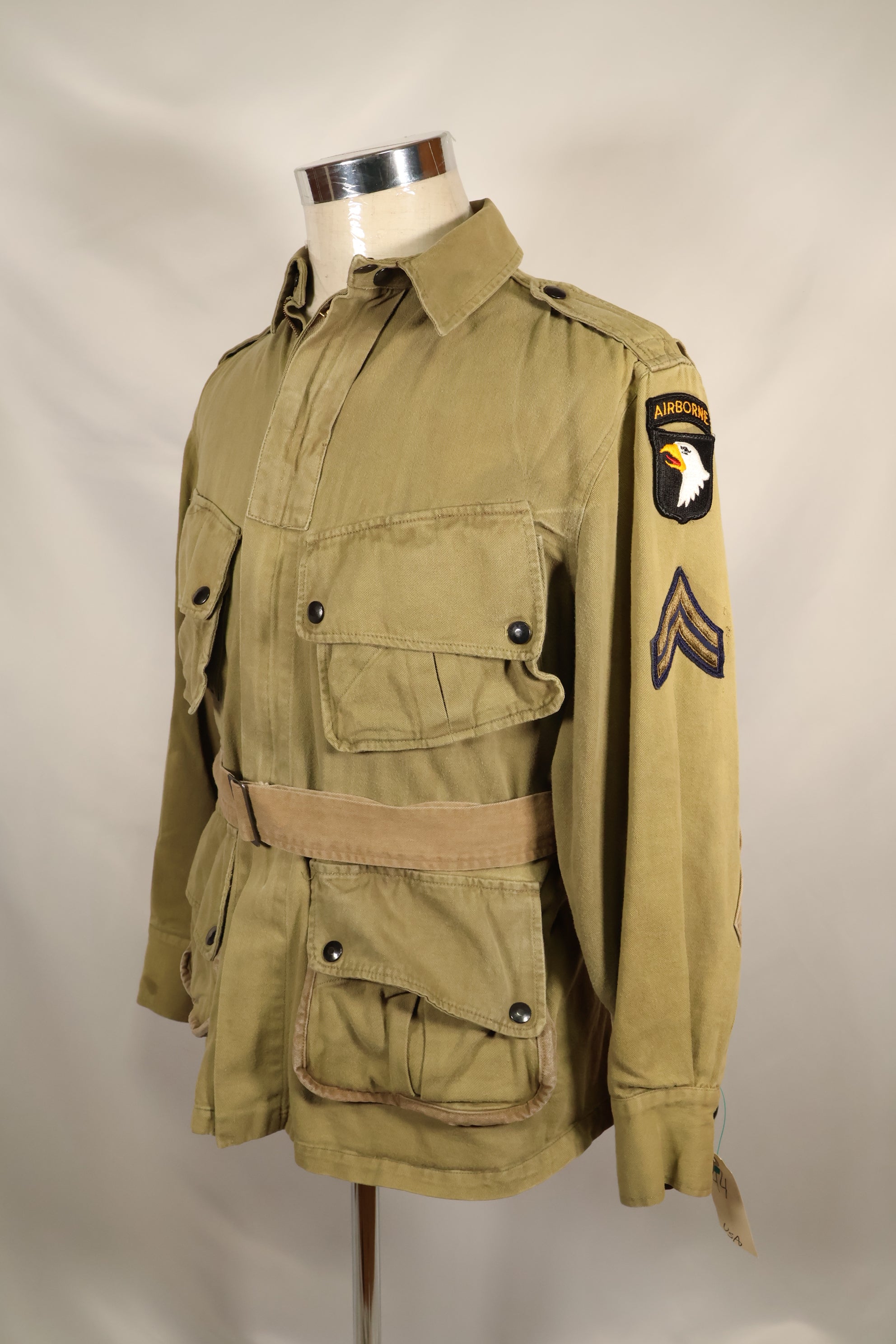 Movie Costume 42R Movie Private Ryan US Army M42 Jump Jacket Used B