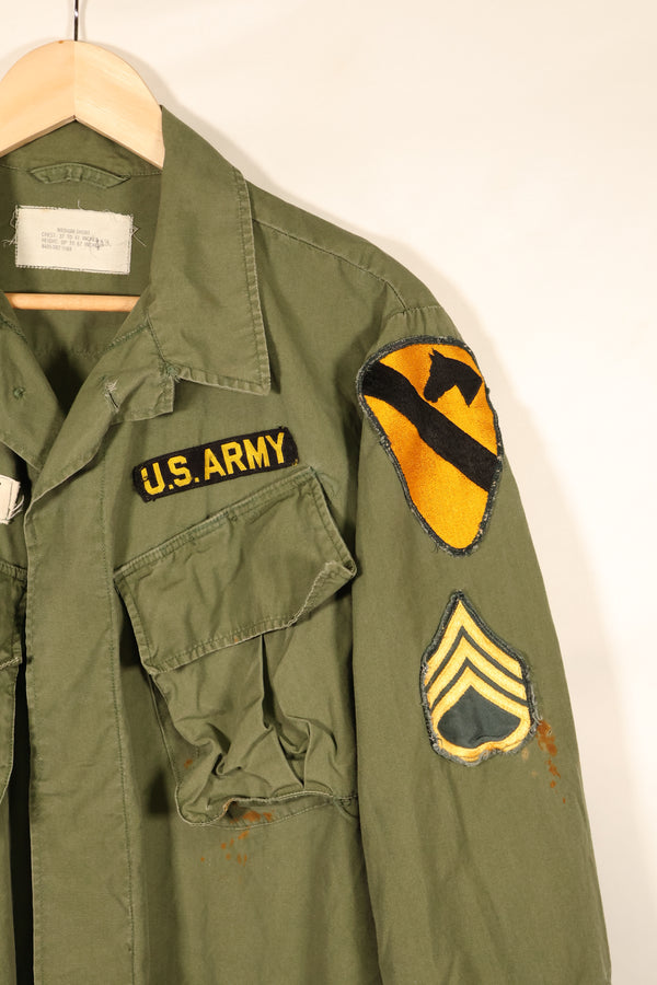 Contract item from around 1967—M-S 3rd Model Jungle Fatigue Jacket with patch (added later)—Used