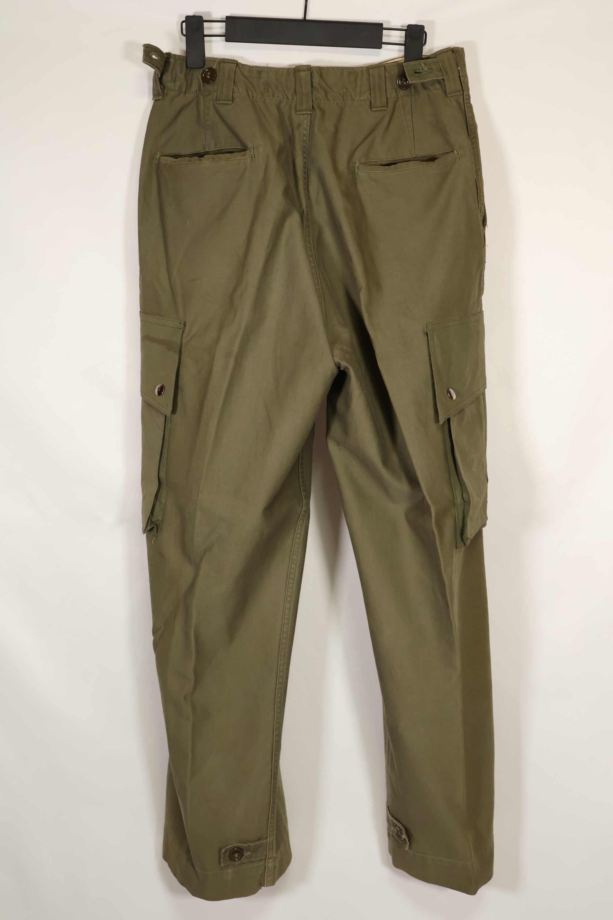 Real U.S. Army M45 pants with additional pocket modification, used.