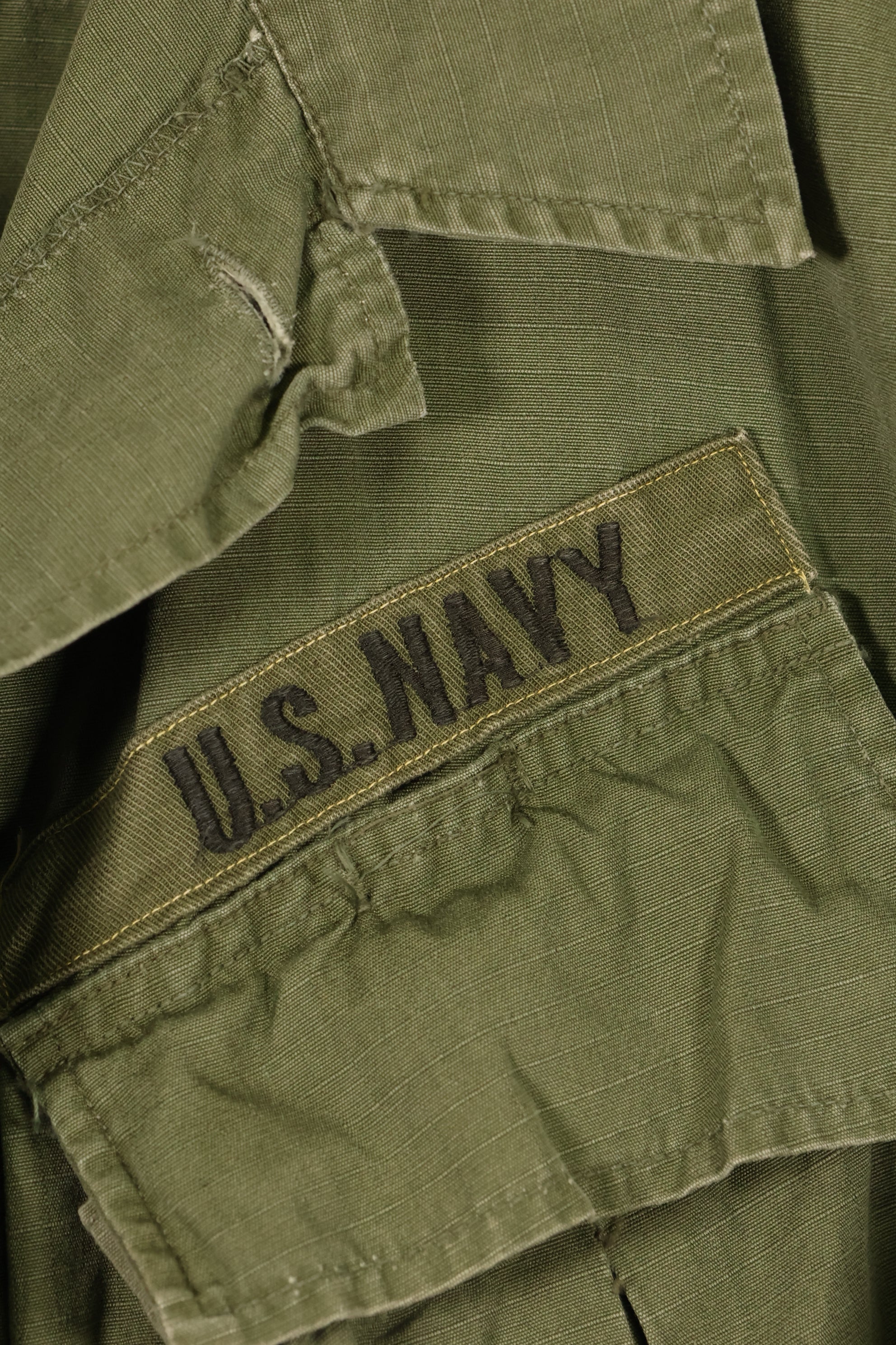 1968 Contract, M-R, 4th Model Jungle Fatigue Jacket, USN, Short-Sleeve Custom, Used