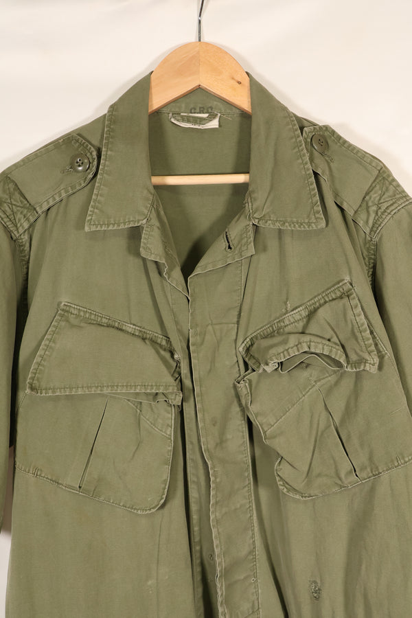 Circa 1965 M-S FEC Contract Made in Japan 2nd Model Jungle Fatigue Jacket Short Sleeve Custom Used