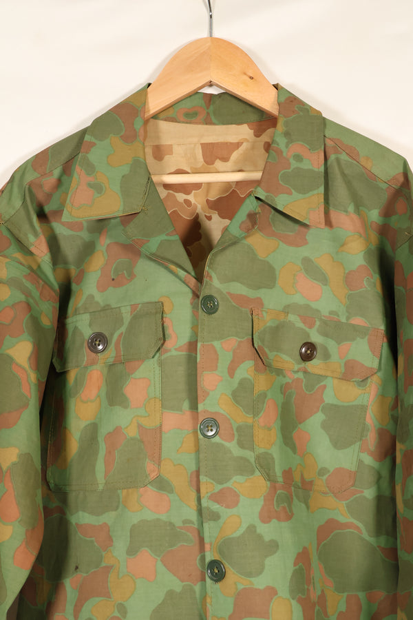 1960's Privately Sourced U.S. Marine Corps Frogskin Poncho Shirt and Pants Set Made in South Vietnam