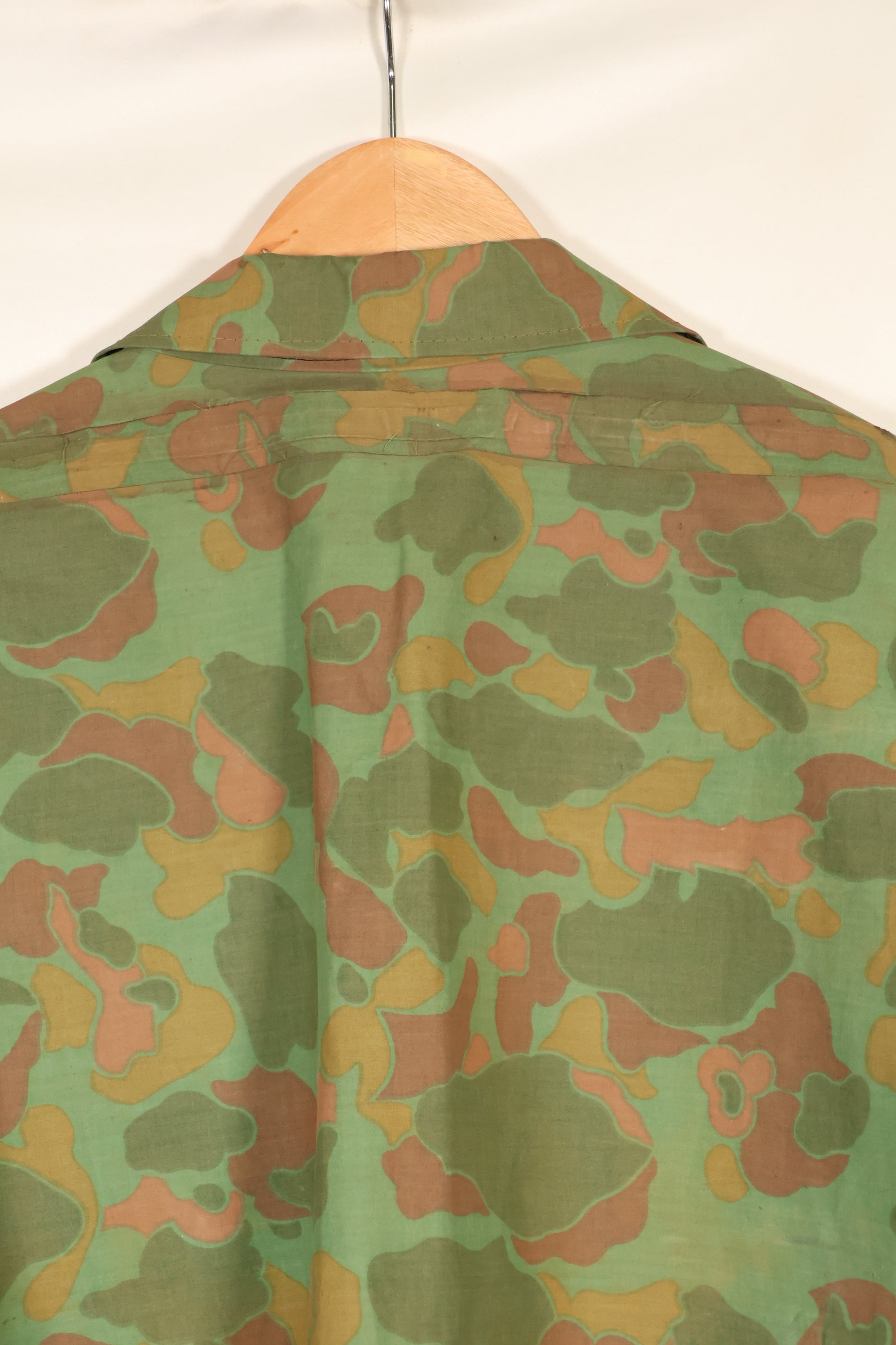 1960's Privately Sourced U.S. Marine Corps Frogskin Poncho Shirt and Pants Set Made in South Vietnam