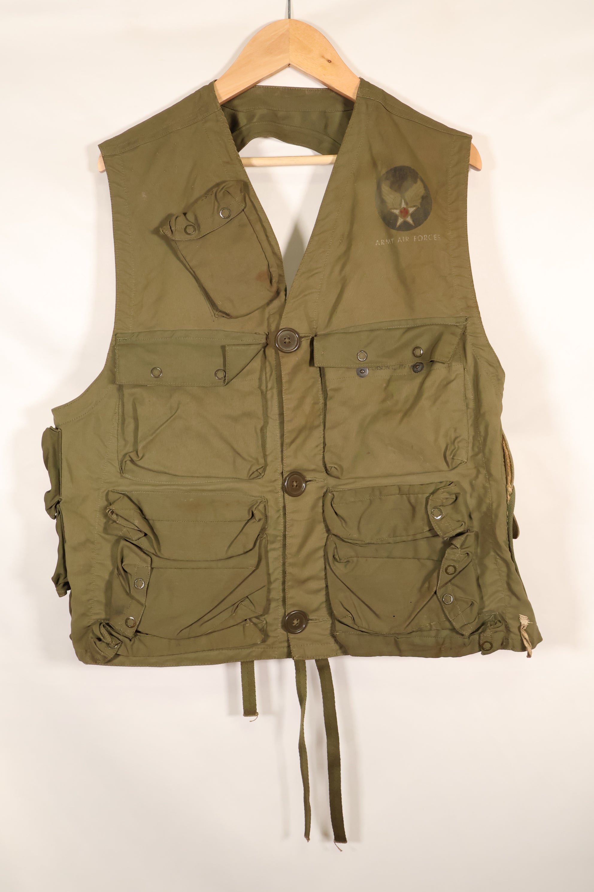 1940's U.S. Army Air Corps USAAF C-1 Survival Vest, beautiful, used.