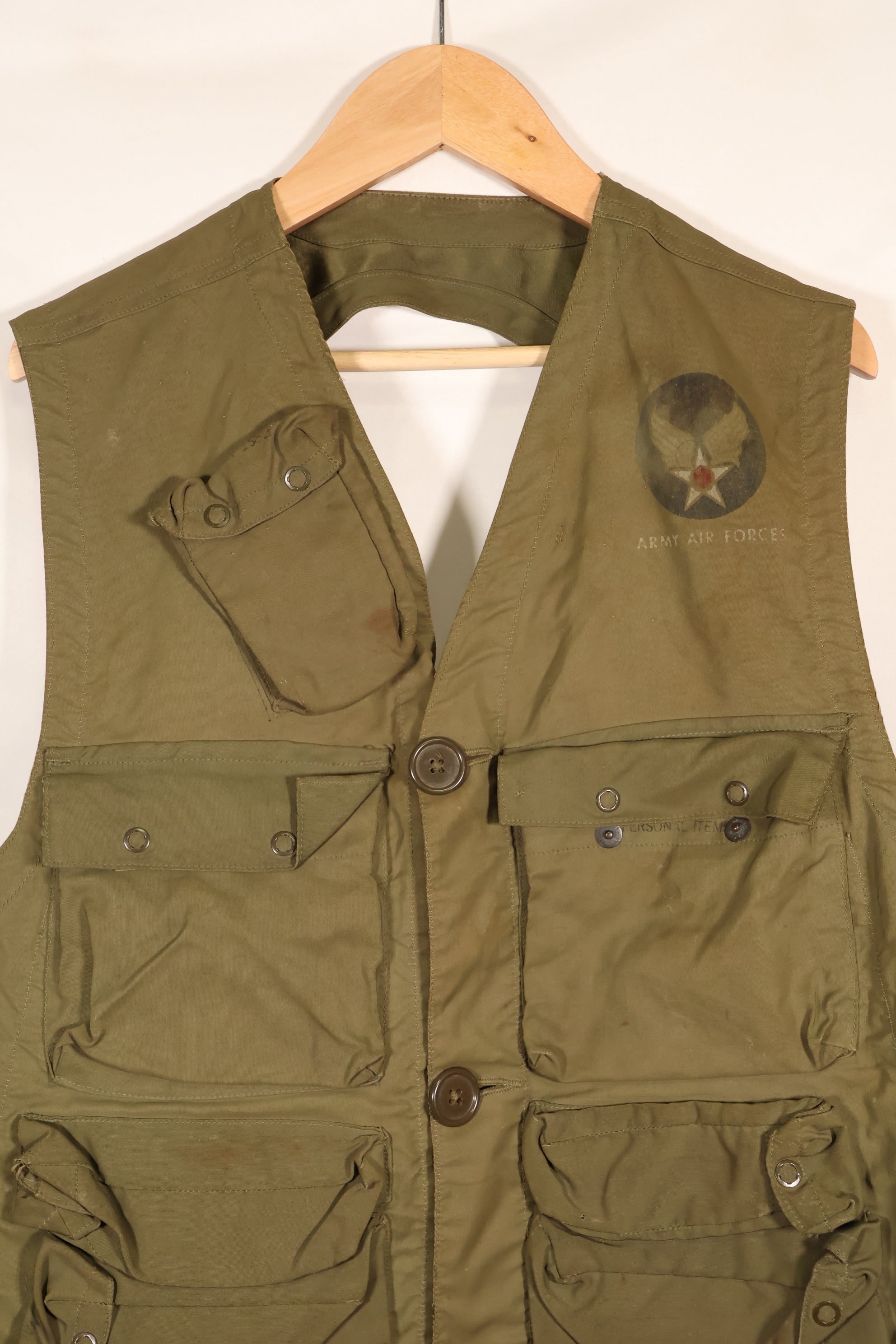 1940's U.S. Army Air Corps USAAF C-1 Survival Vest, beautiful, used.