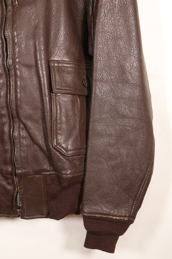 Early 1960s lot size 42 G-1 intermediates zone flight jacket, used.