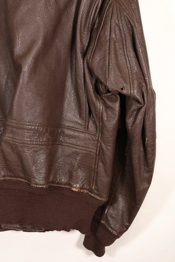 Early 1960s lot size 42 G-1 intermediates zone flight jacket, used.