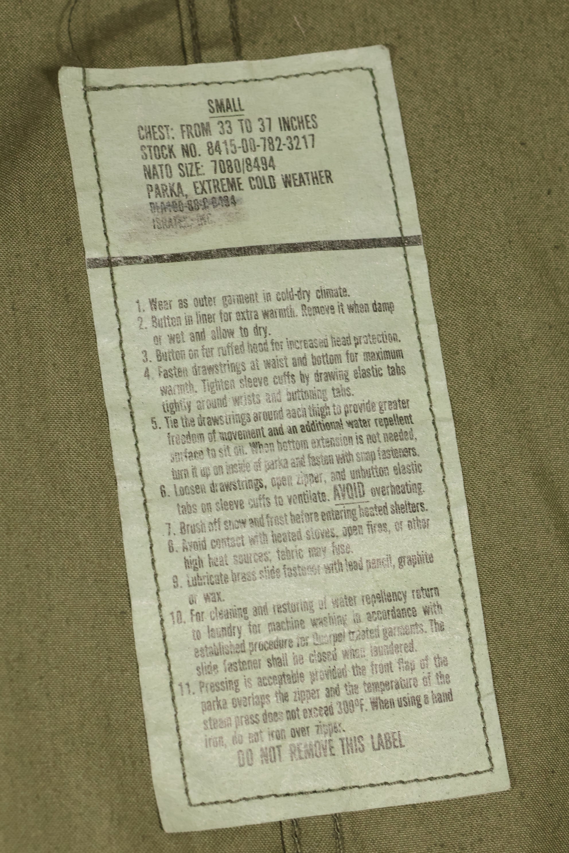 Contract year Mix SMALL M65 Field Hoodie Fishtail Hoodie Partially Used