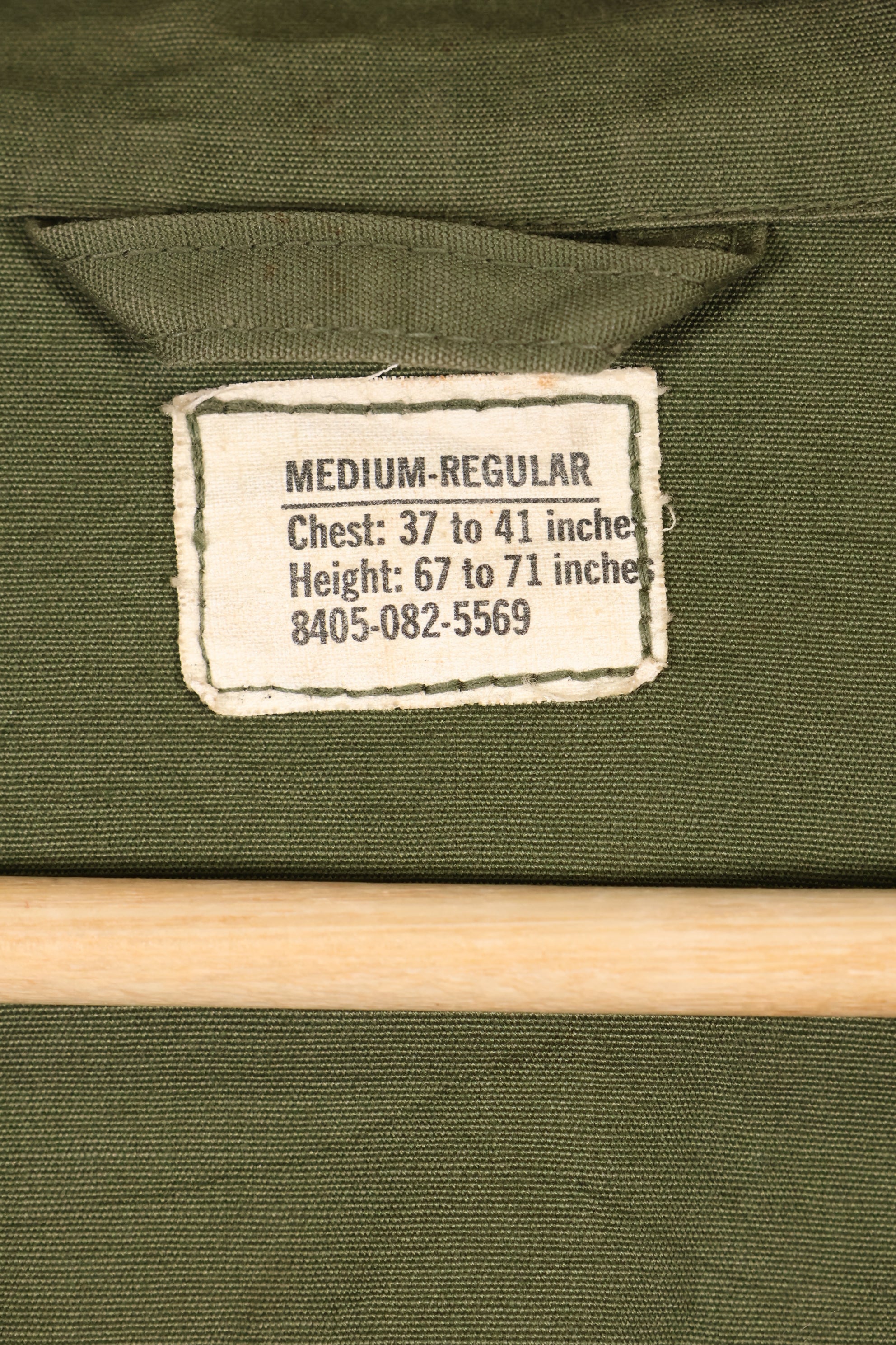 1966-67 Contract M-R Non Rip 3rd Model Jungle Fatigue Jacket in good condition.