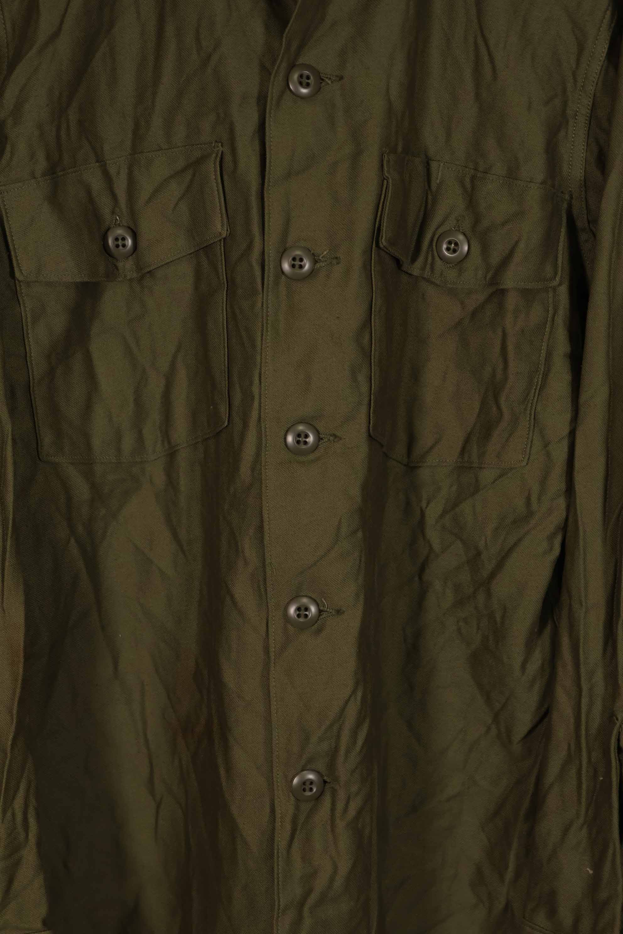 Real 1967 U.S. Army OG-107 utility shirt, almost unused, B