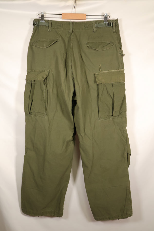 1970s lot, estimated size M-R, M65 field pants, cold weather specs, used.