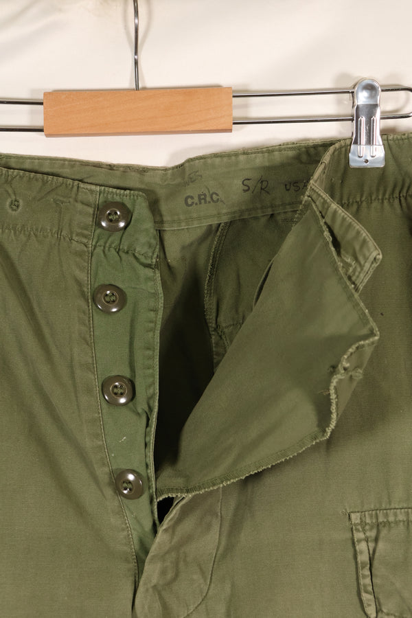 1963 contract, estimated XS 1st Model Jungle Fatigue pants, used with strong signs of use.