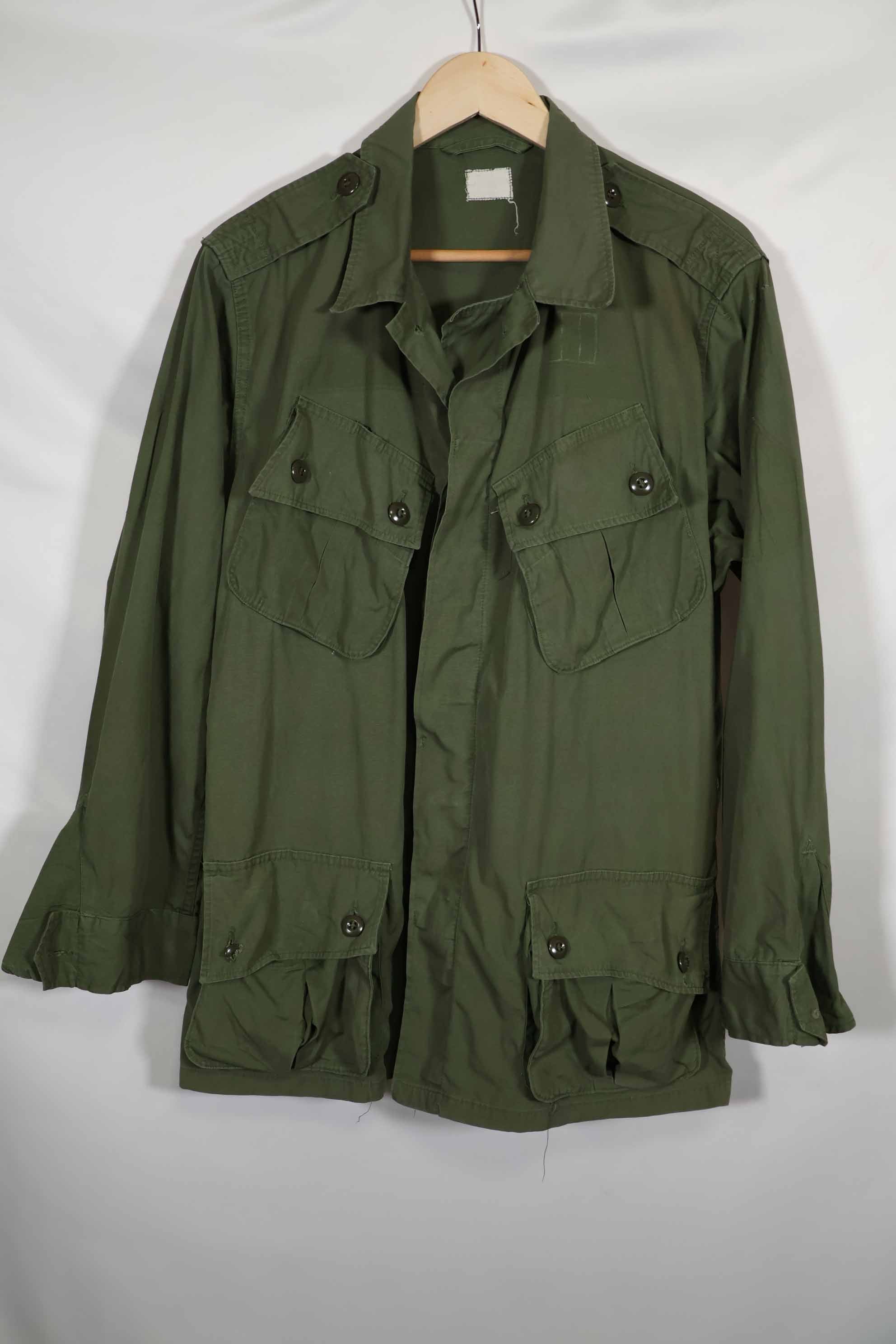 Early 1960s 1st Model Jungle Fatigue Jacket, tags unreadable, used.