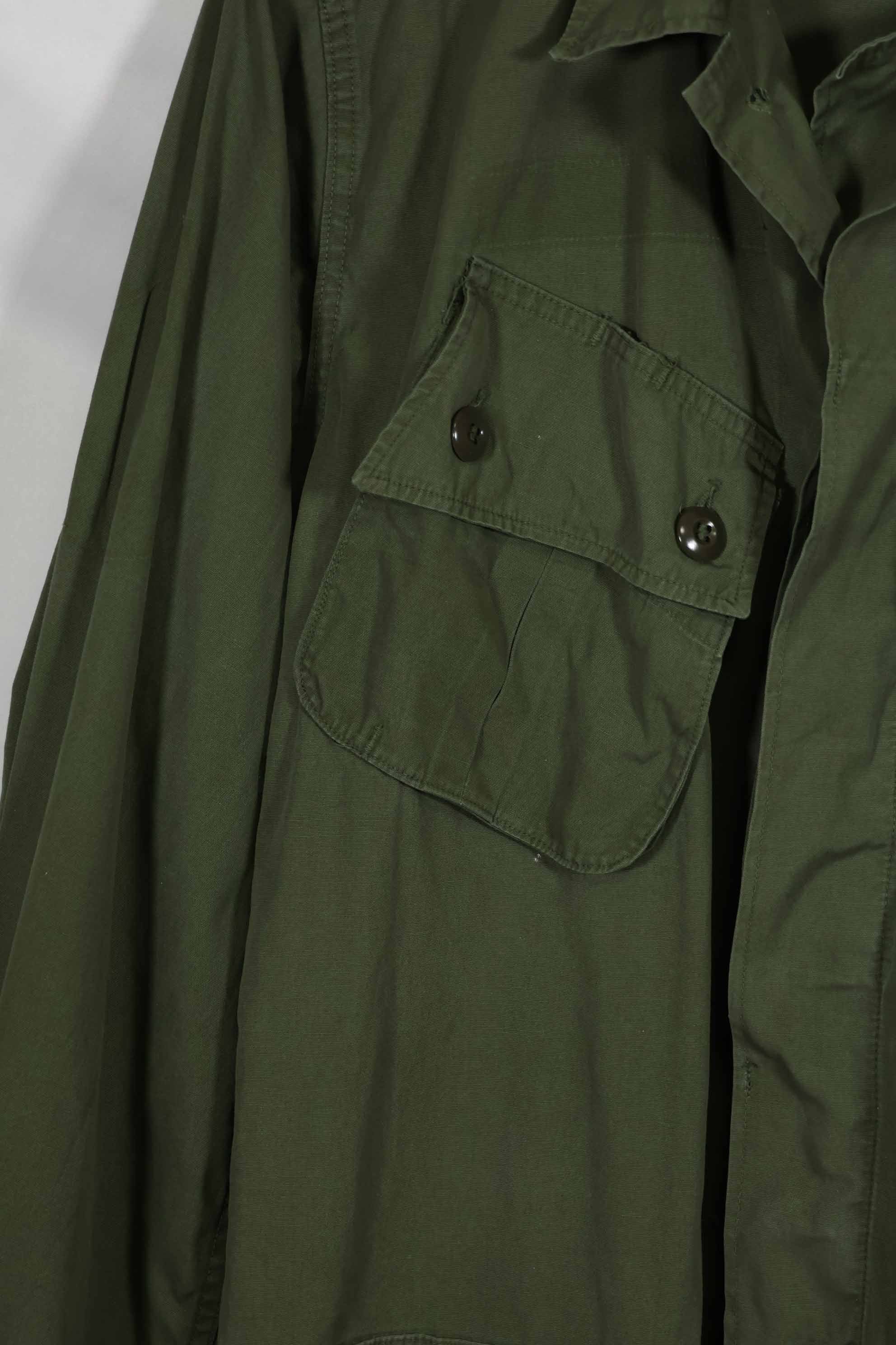 Early 1960s 1st Model Jungle Fatigue Jacket, tags unreadable, used.