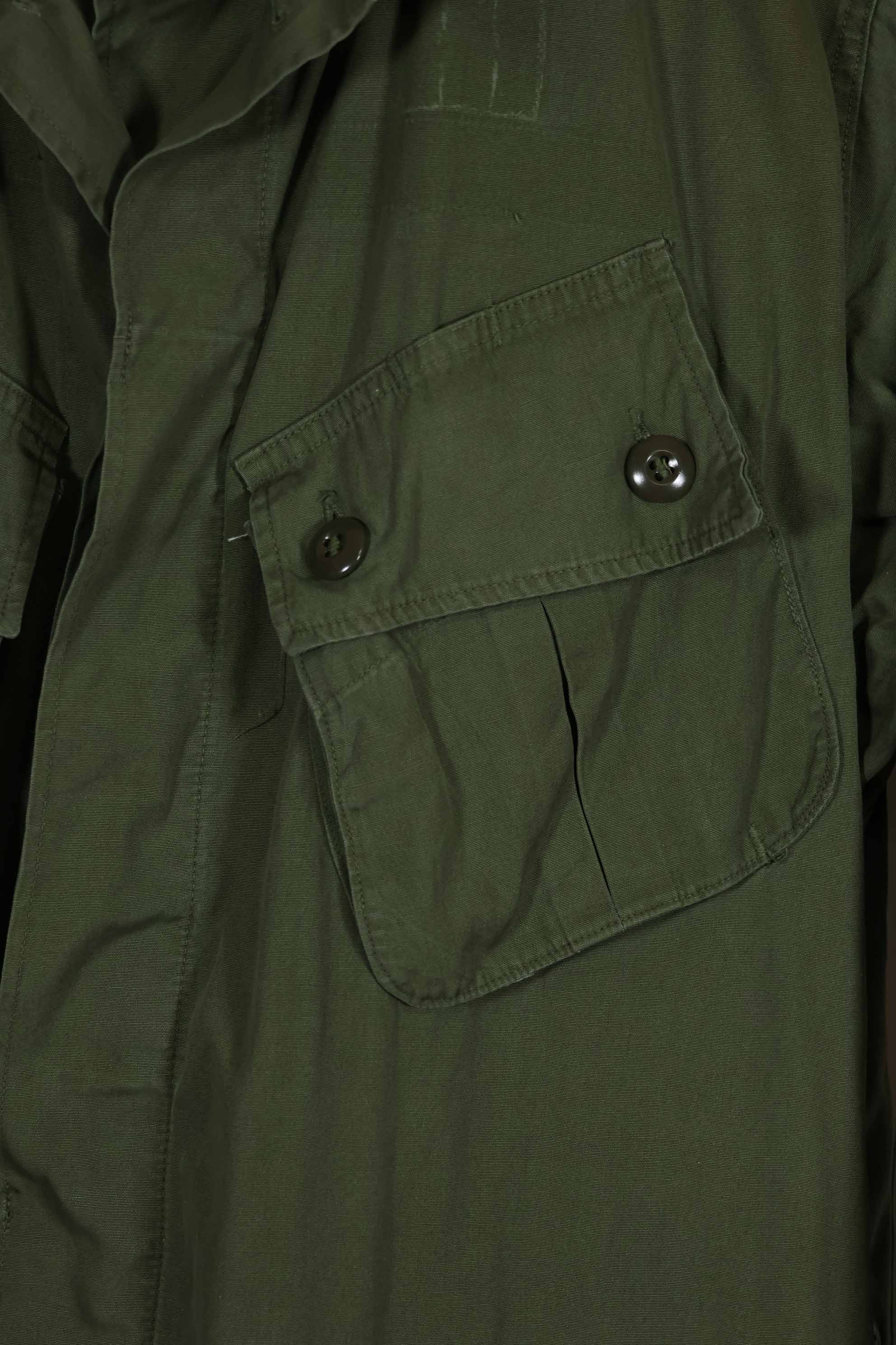 Early 1960s 1st Model Jungle Fatigue Jacket, tags unreadable, used.