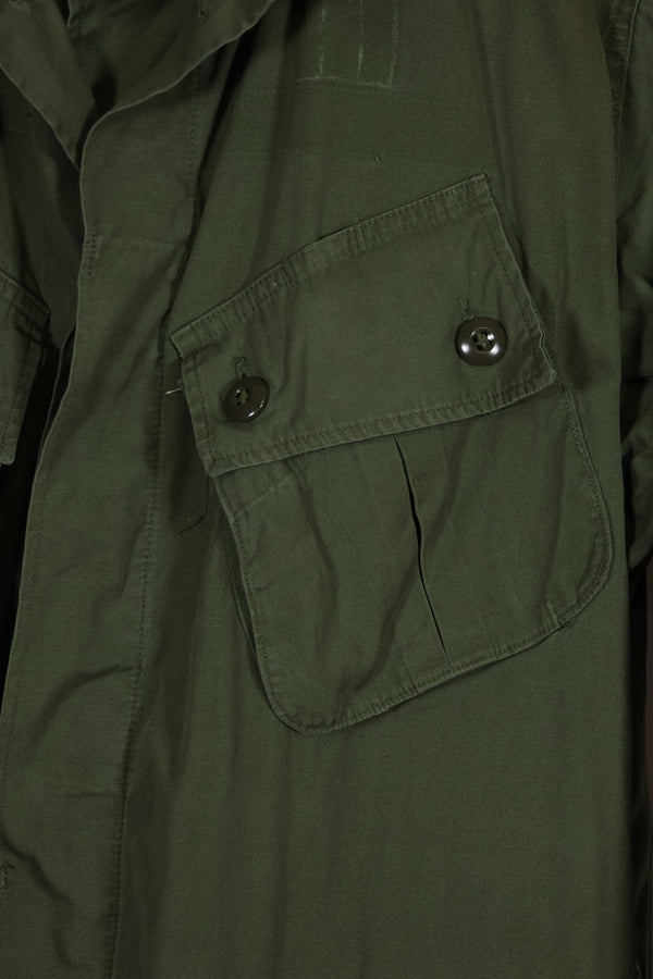 Early 1960s 1st Model Jungle Fatigue Jacket, tags unreadable, used.