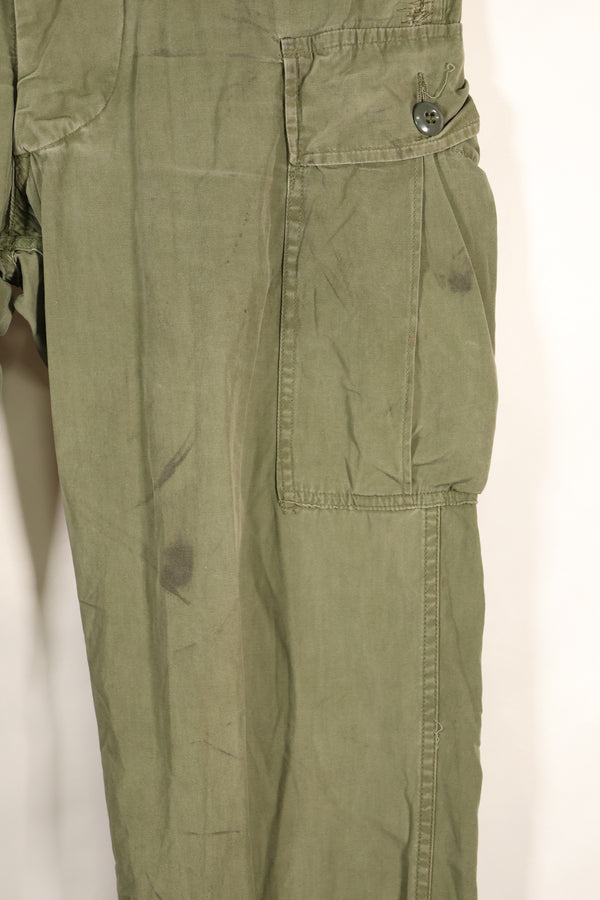 1964 Contract S-R 1st Model Jungle Fatigue Pants, CRC release, faded, used