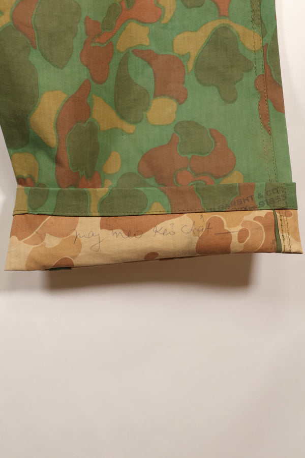 1960's Privately Sourced U.S. Marine Corps Frogskin Poncho Shirt and Pants Set Made in South Vietnam