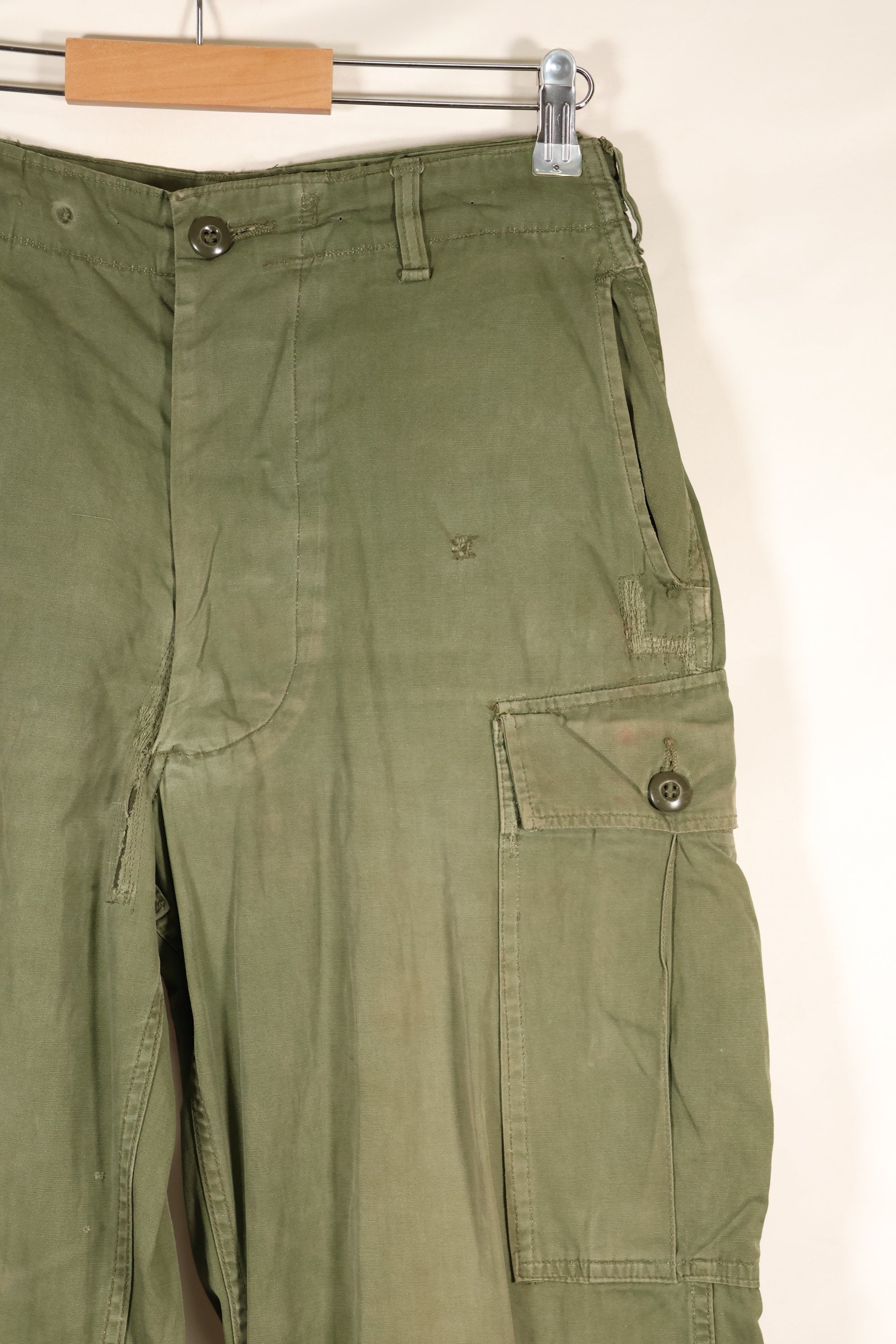 1964 Contract S-S 1st Model Jungle Fatigue Pants, Film Company Release, Faded, Used