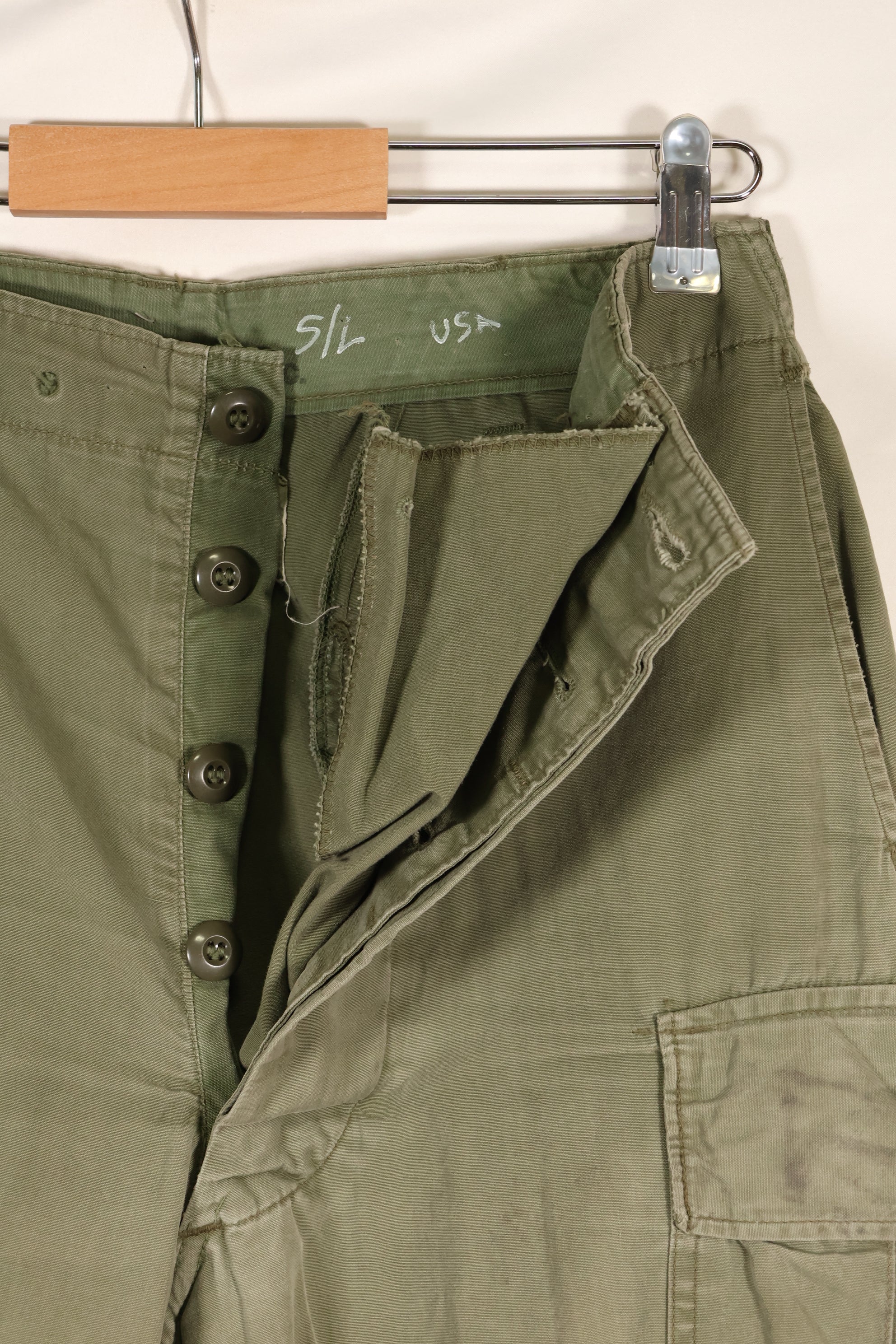 1964 Contract S-L 1st Model Jungle Fatigue Pants CRC Release Faded Used