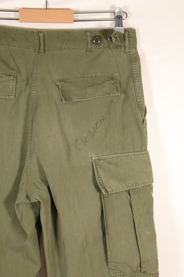 Circa 1965 S-R 2nd Model Jungle Fatigue Pants, used, released by film company