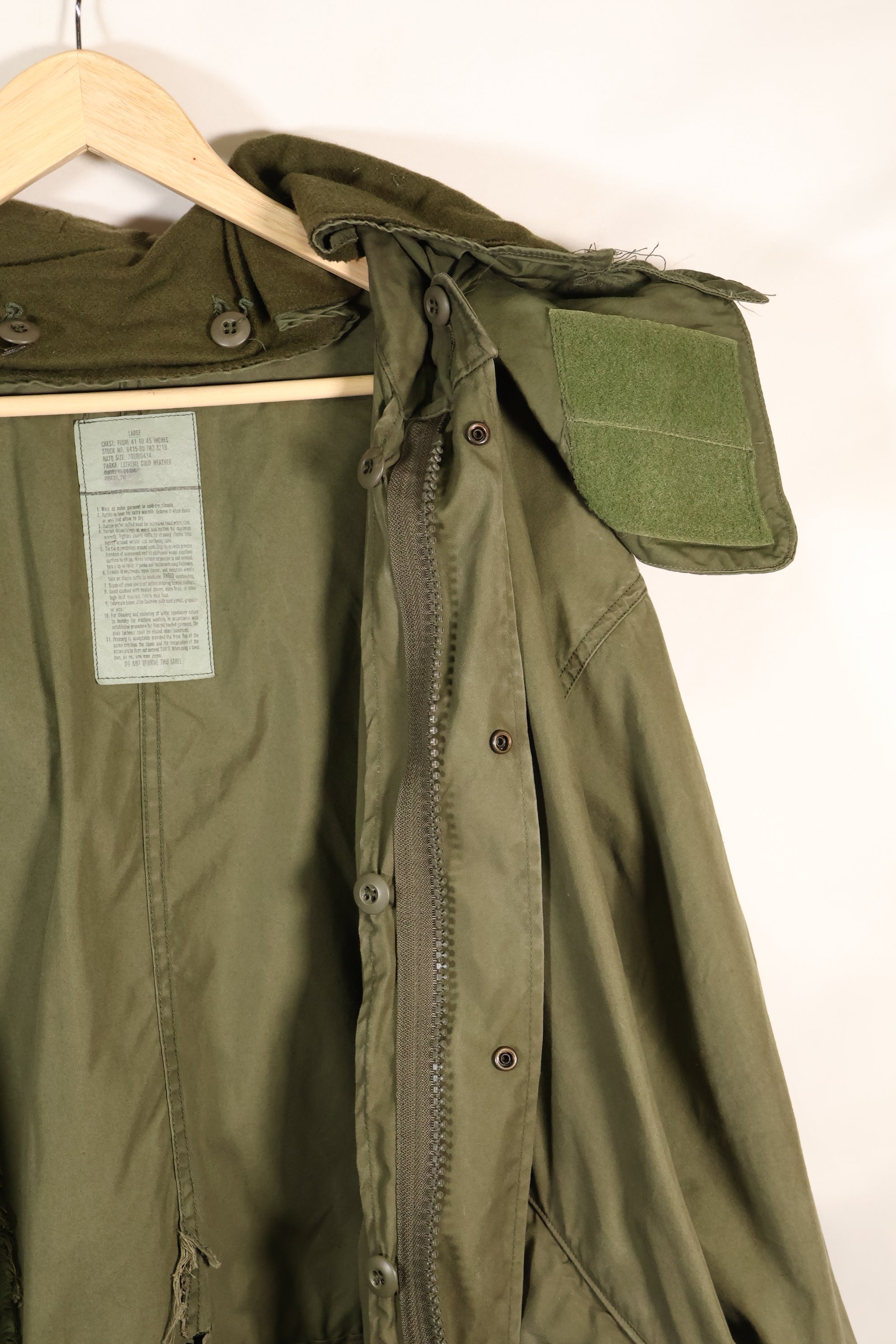 Year Mixed LARGE M65 Field Parka Set M51 with Liner Used B