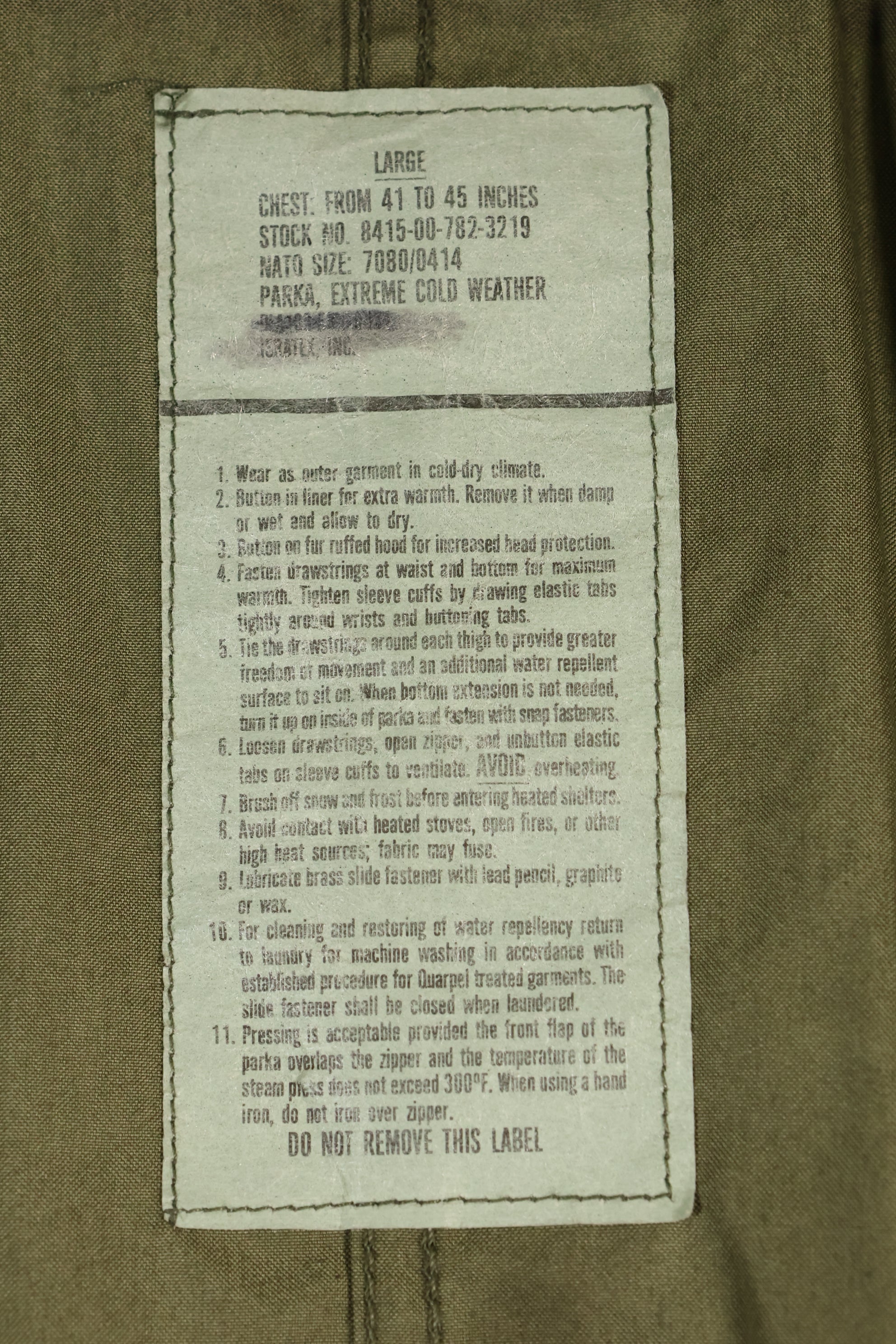 Year Mixed LARGE M65 Field Parka Set M51 with Liner Used D