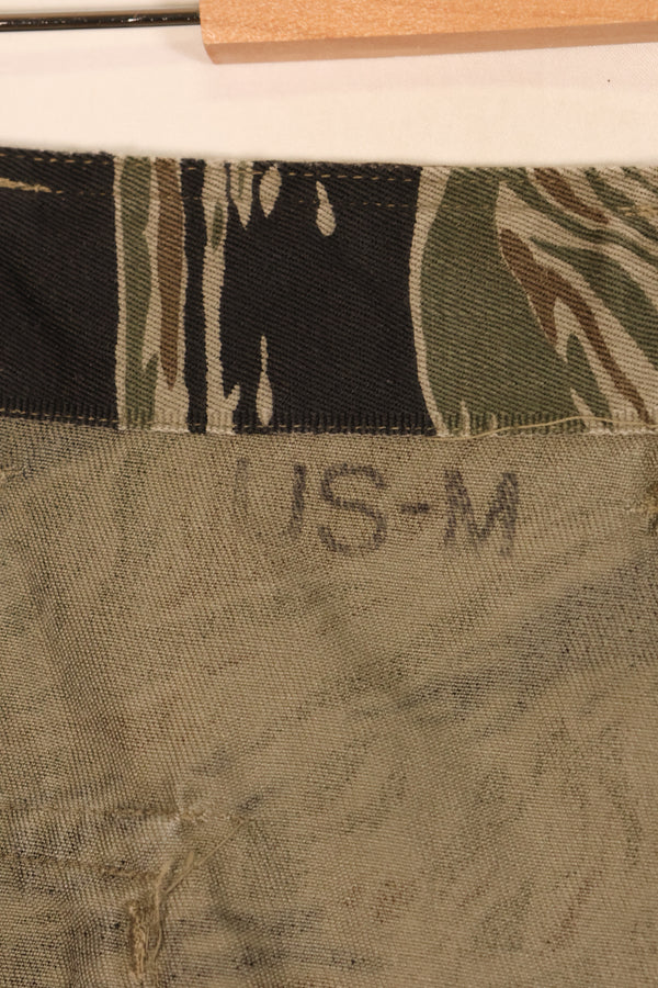 1965年~66年頃　US-M　シルバータイガーパターン　タイガーストライプ　USカット　パンツ　中古品