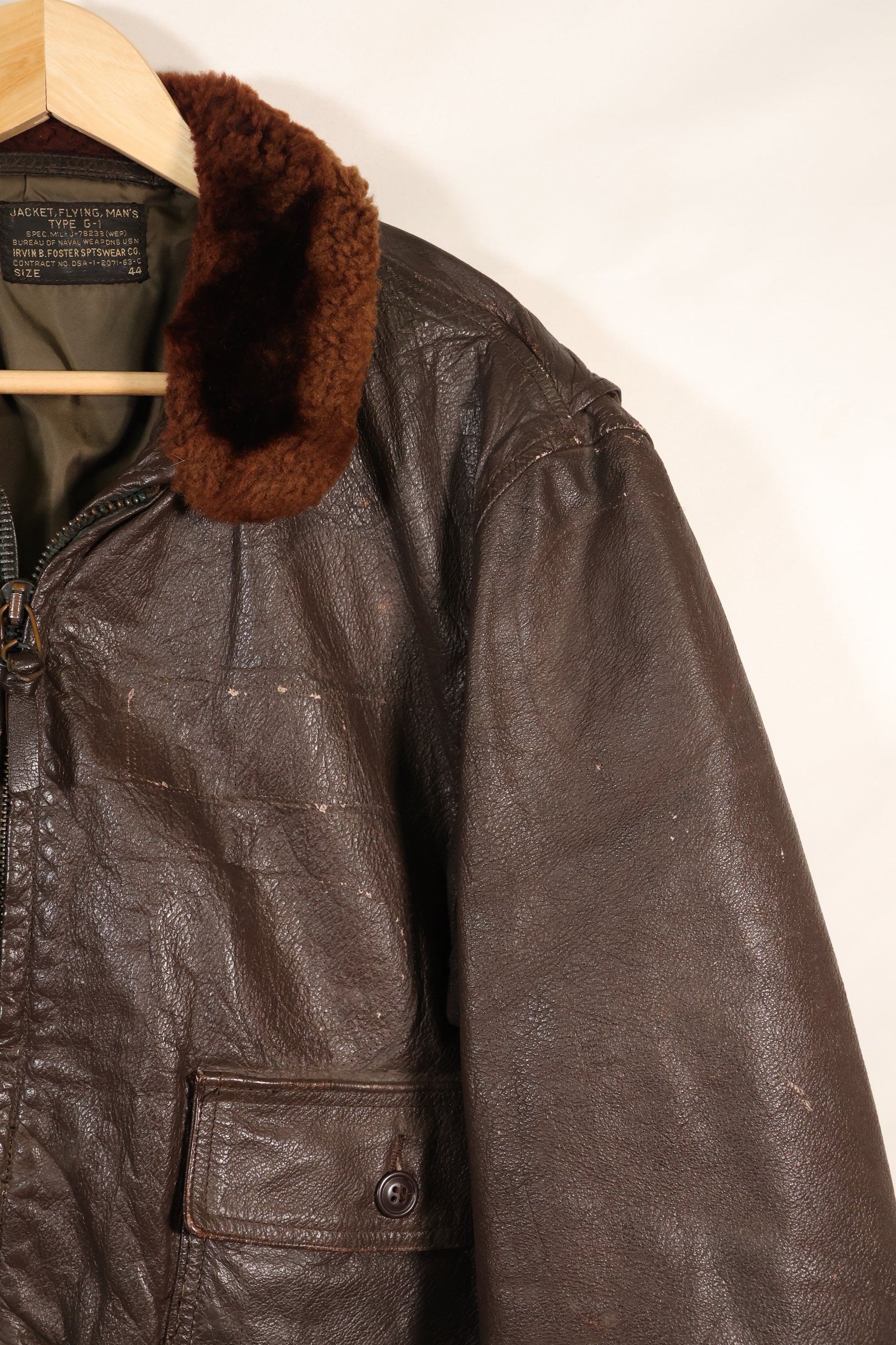 1963 Contract Size 44 US Navy G-1 Flight Jacket Intermediates Used