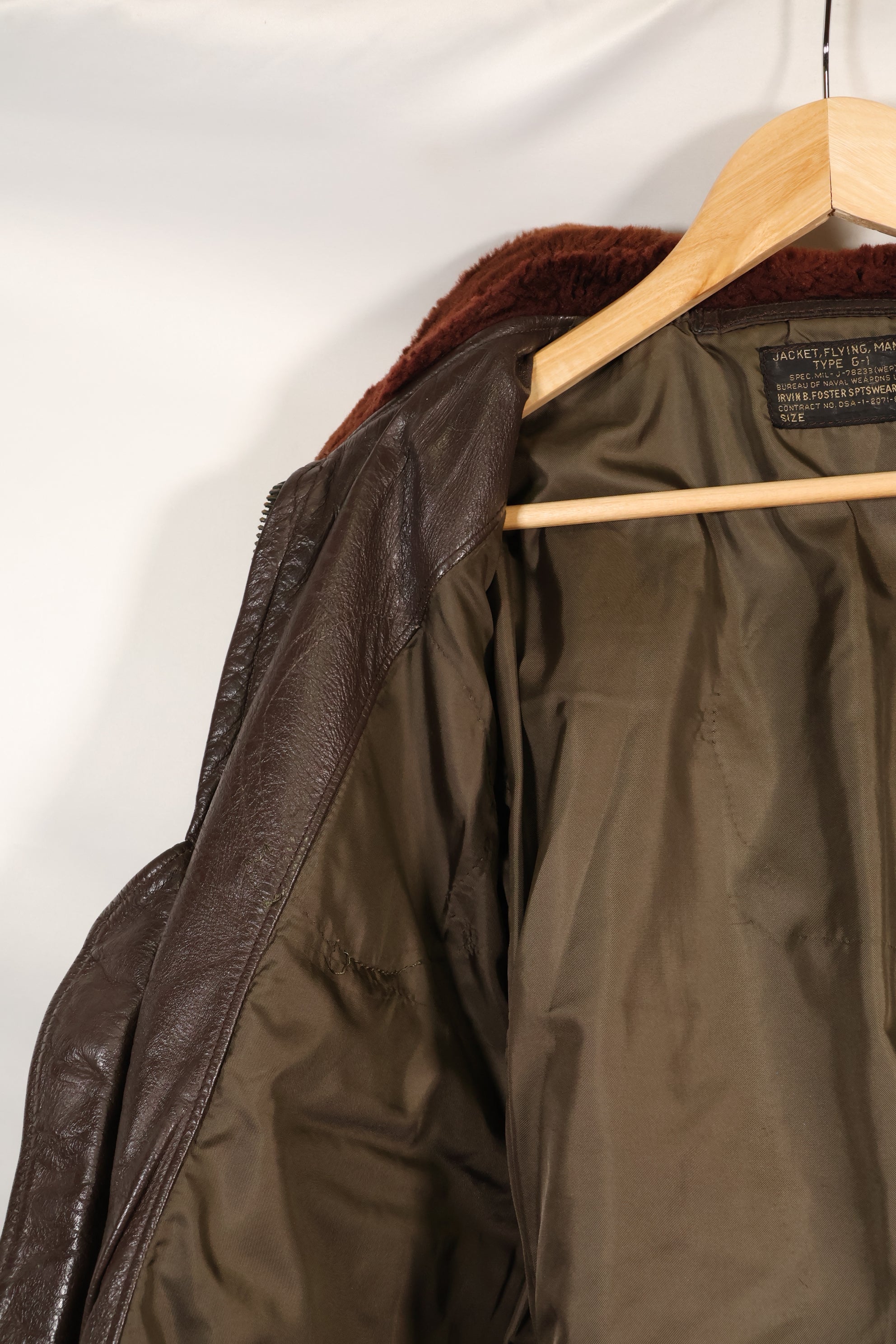 1963 Contract Size 44 US Navy G-1 Flight Jacket Intermediates Used