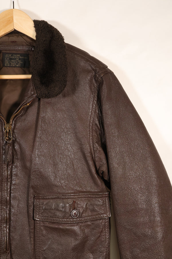 1971 Contract Size 42 US Navy G-1 Flight Jacket Intermediates Used