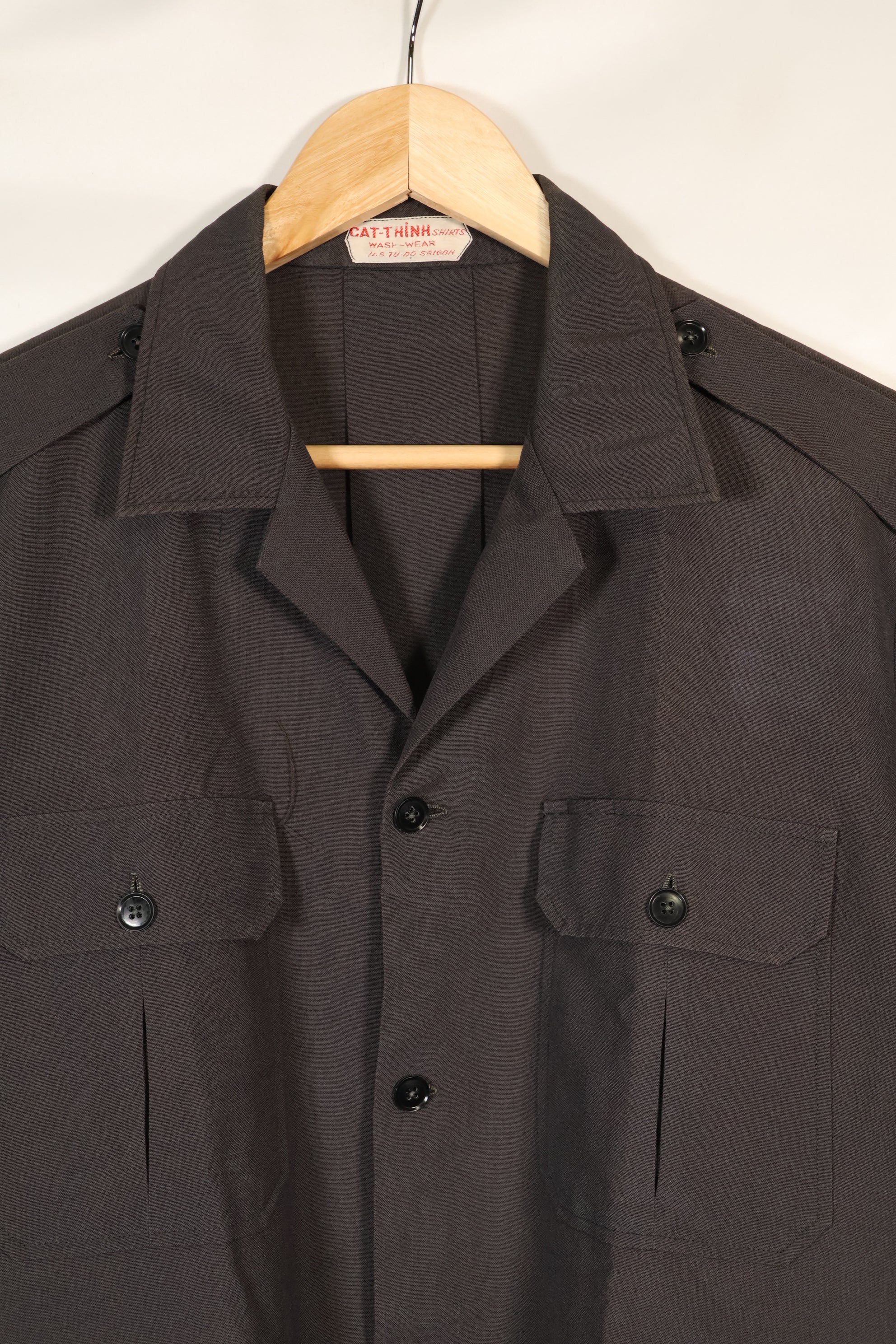 1960s Saigon Taylor Made Black Safari Jacket Pants Set