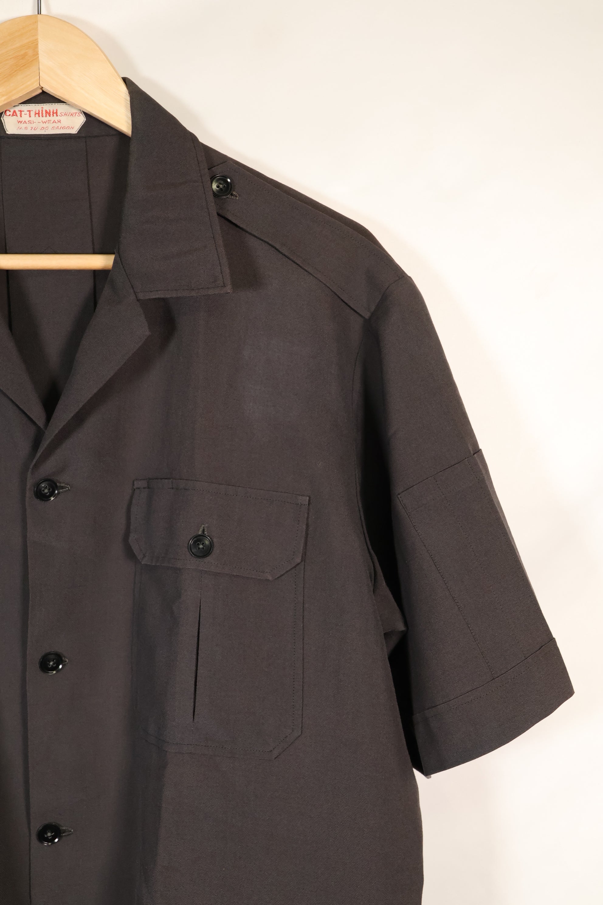 1960s Saigon Taylor Made Black Safari Jacket Pants Set