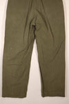 Real 1940s U.S. Army M45 cotton field pants, used.