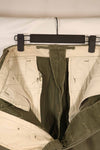 Real 1940s U.S. Army M45 cotton field pants, used.