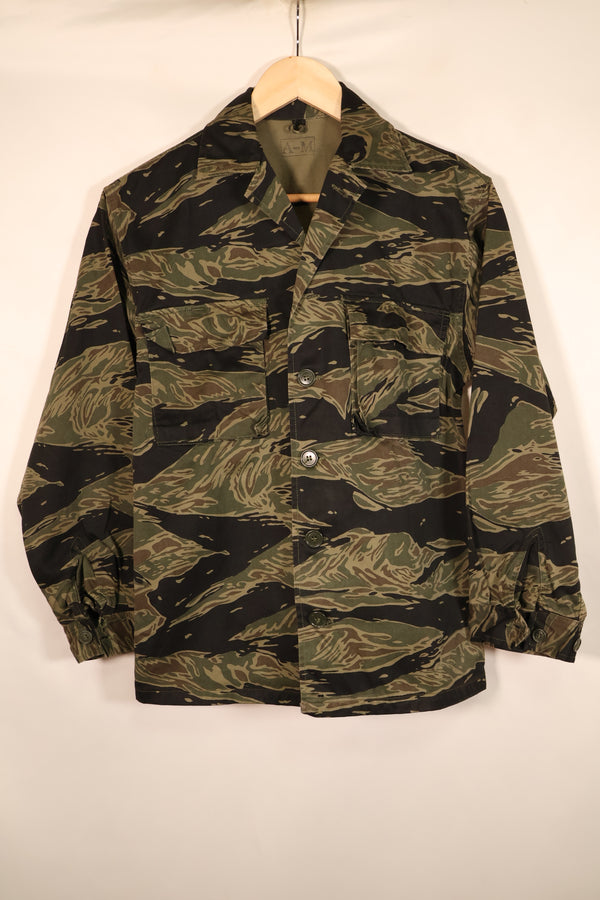 Circa 1965, Made in Japan, A-M, Silver Tiger, Asian Cut, Tiger Stripe Shirt, Good Condition, Used