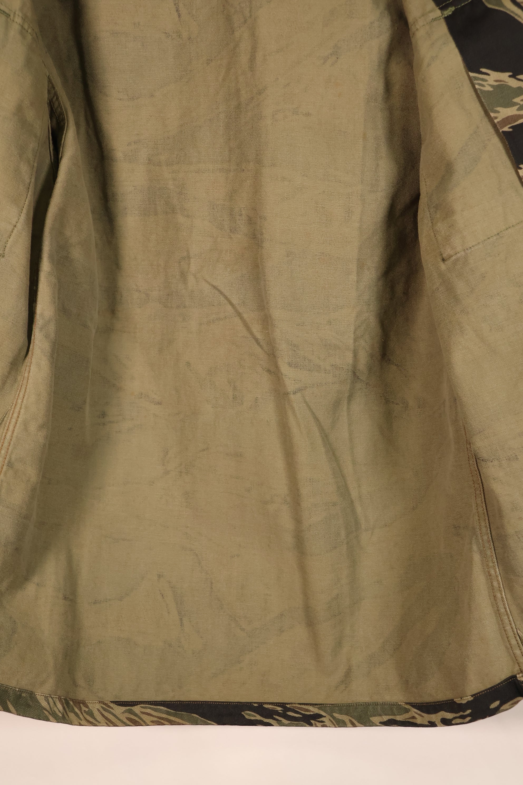 Circa 1965, Made in Japan, A-M, Silver Tiger, Asian Cut, Tiger Stripe Shirt, Good Condition, Used