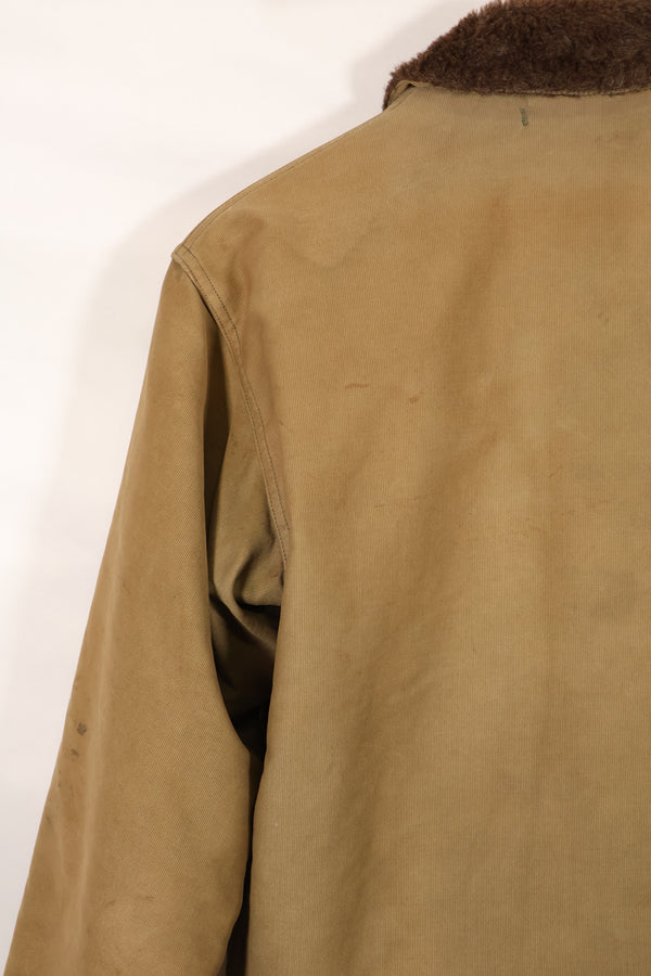 1940s size 38 WWII US Navy N-1 deck jacket, used.