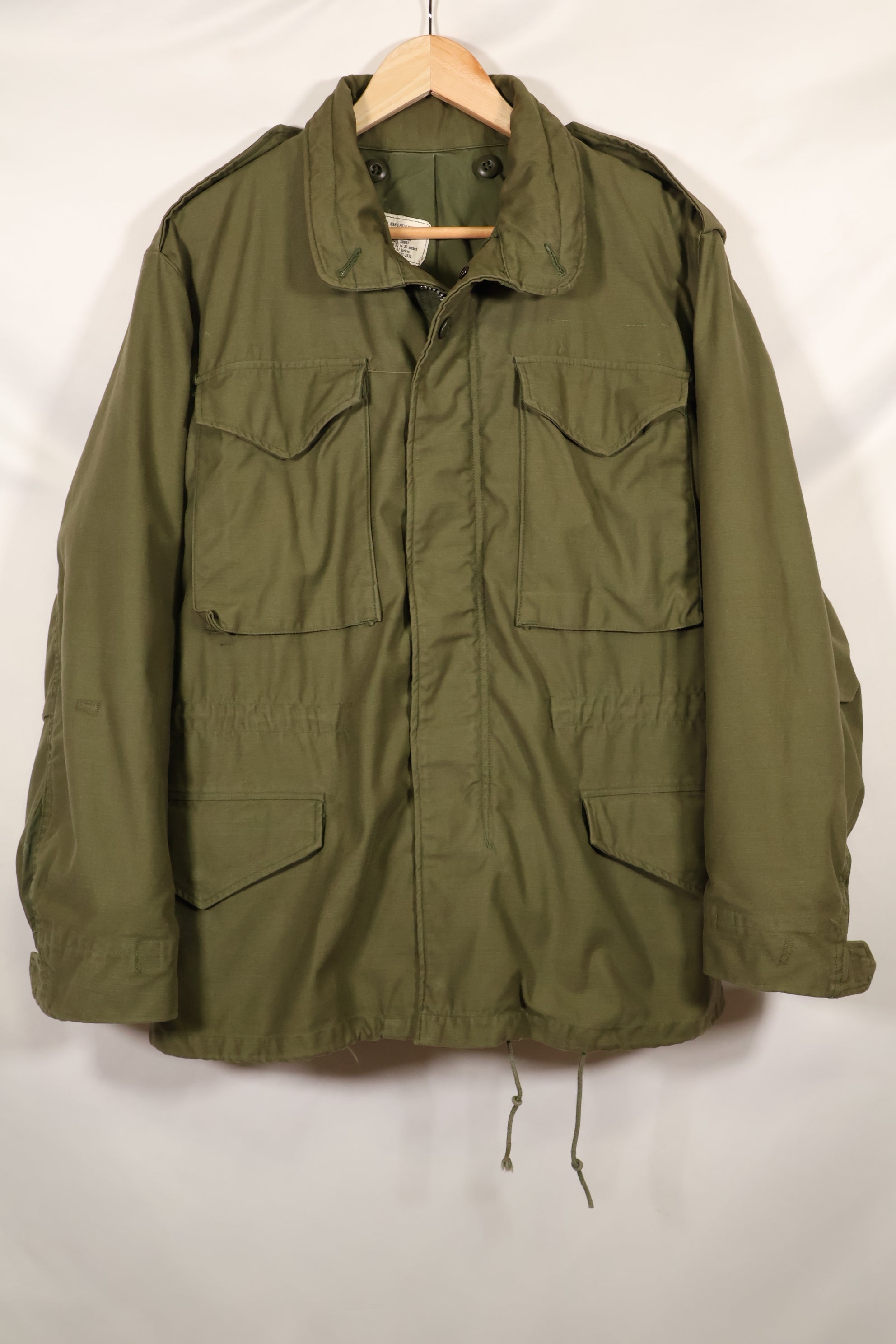 1969 Contract S-S U.S. Army M65 Field Jacket 2nd Model Aluminum Zipper Used